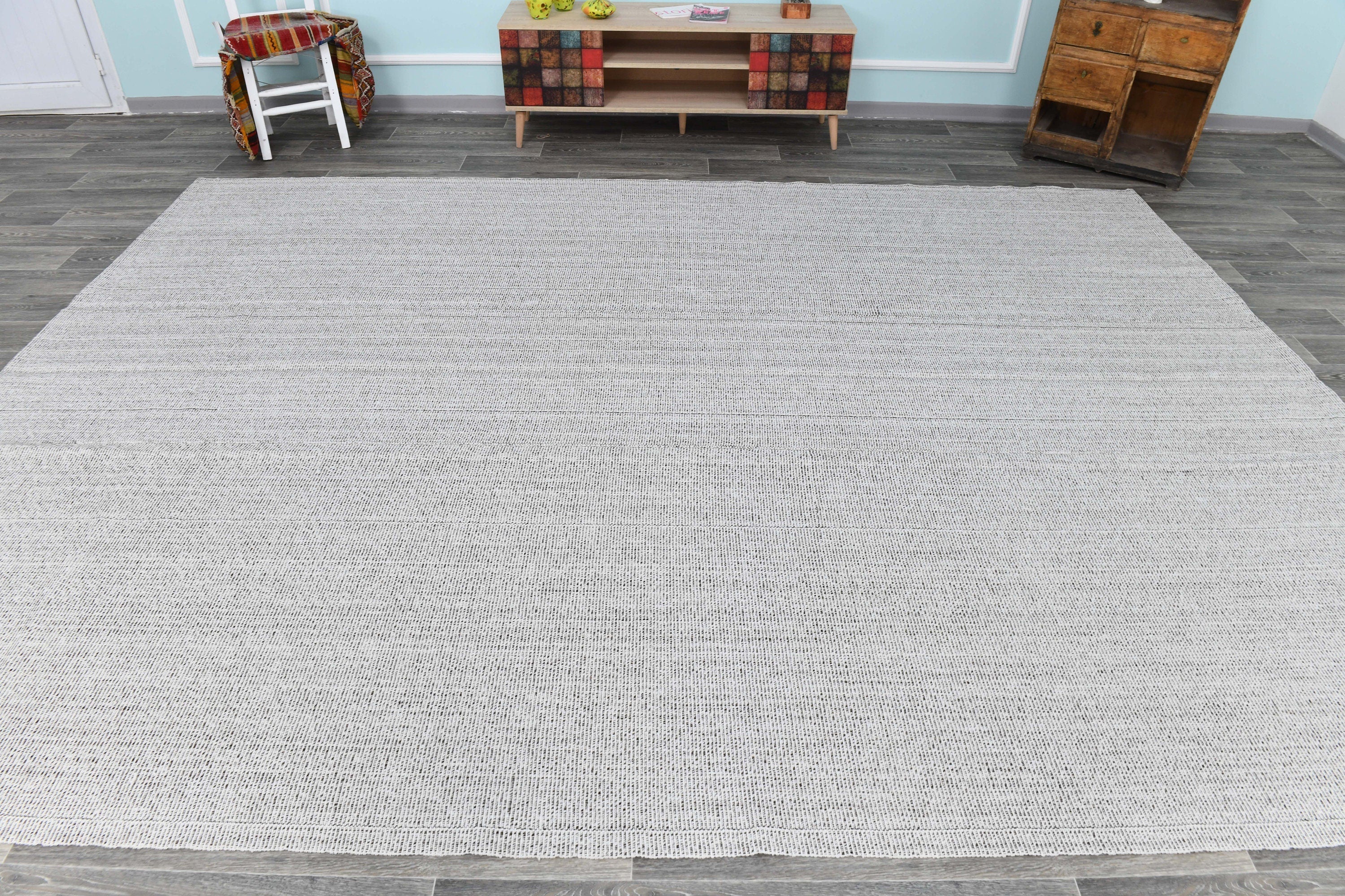 Turkish Flatweave Ethnic Rug 8’11’ x 12’3’