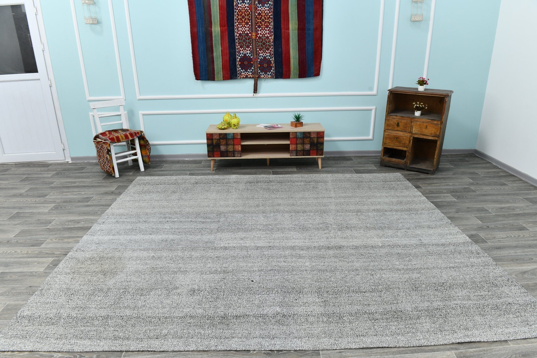 Turkish Flatweave Patchwork Rug 10’3’ x 8’7’