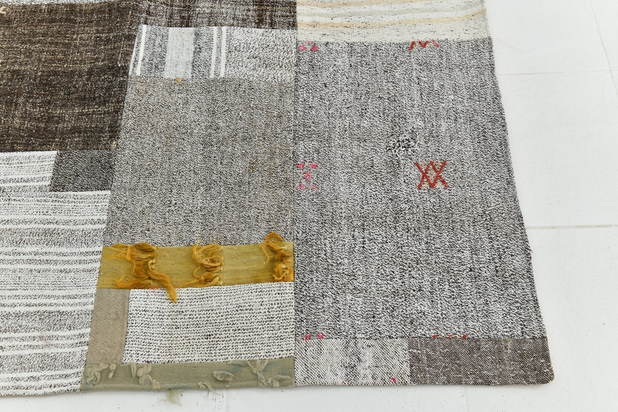 Turkish Flatweave Patchwork Rug 9’11’ x 6’11’