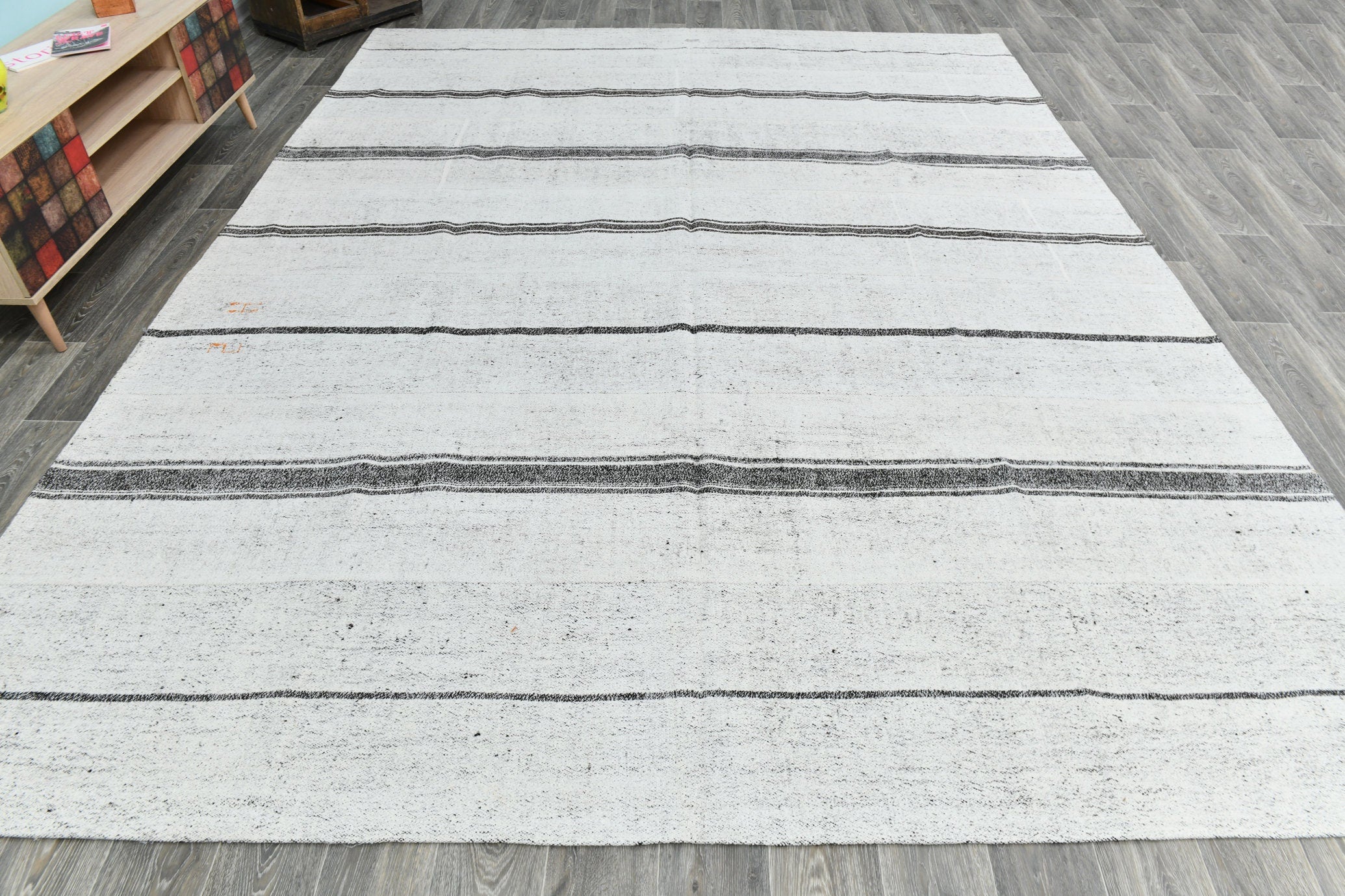 Turkish Flatweave Patchwork Rug 9’2’ x 11’10’