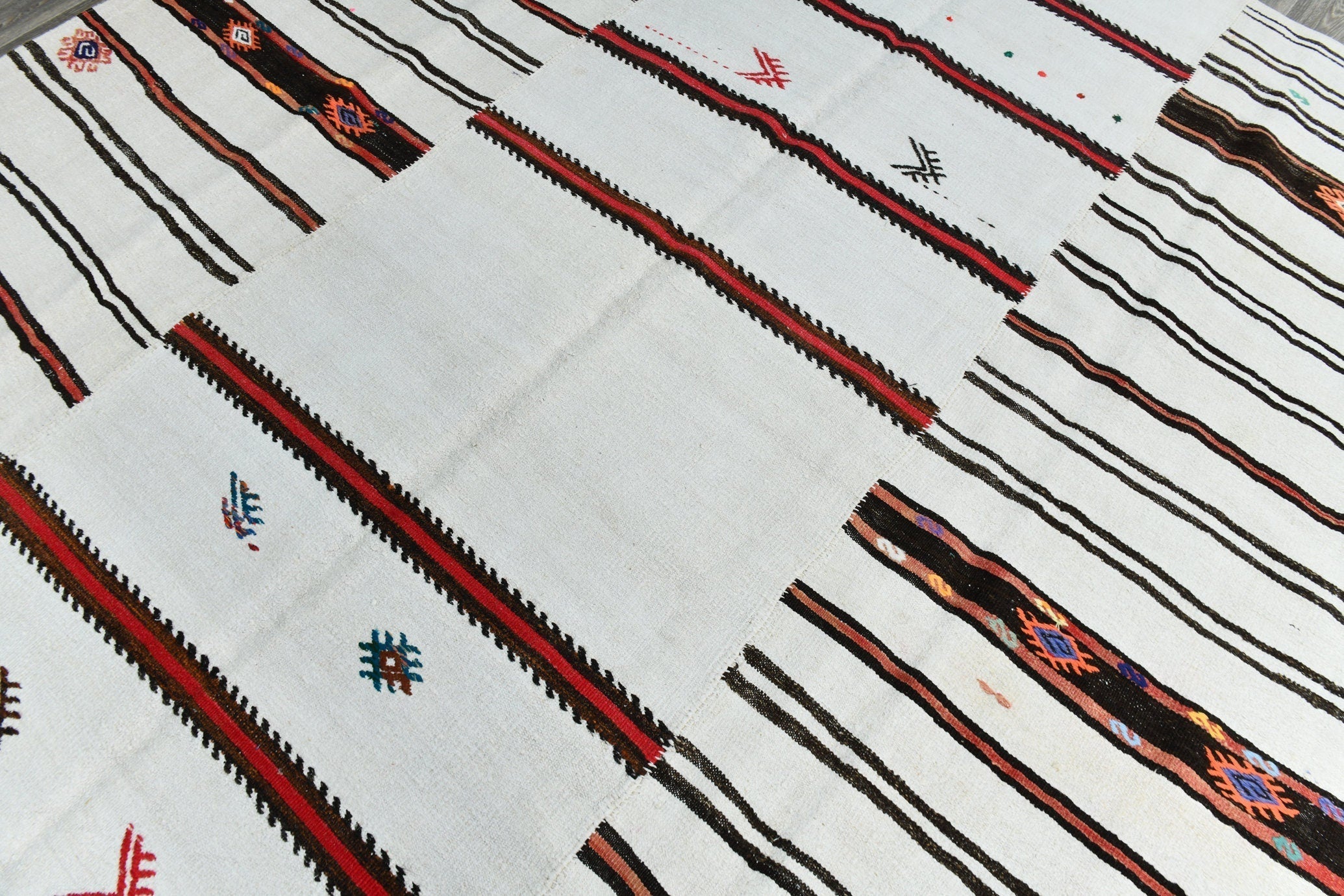 Turkish Hemp Old Rug 9’ x 11’