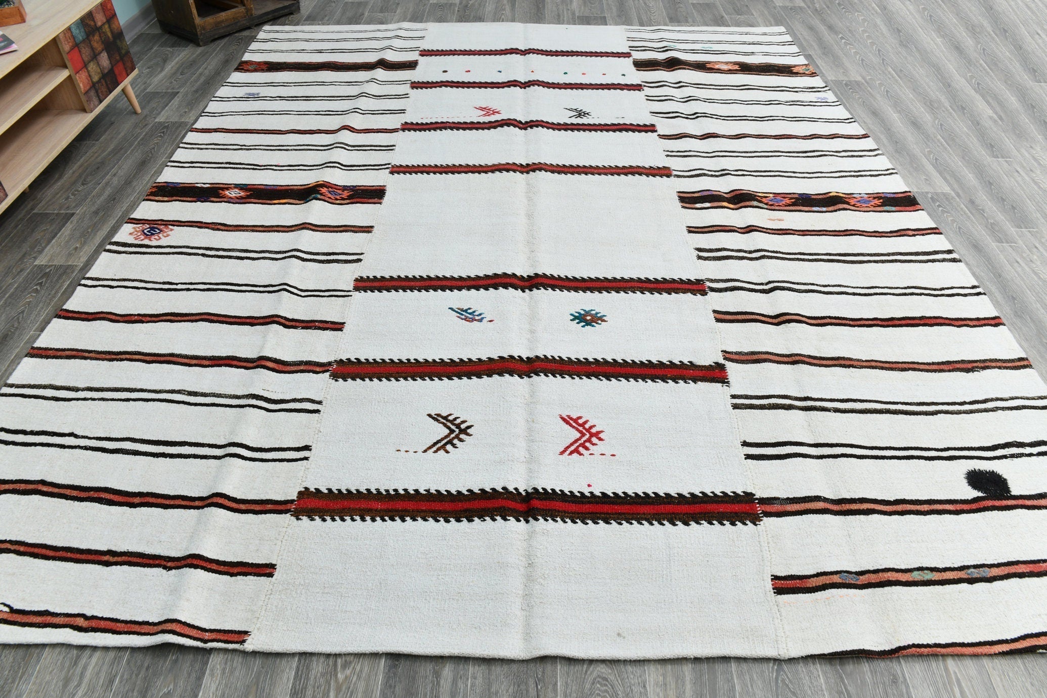 Turkish Hemp Old Rug 9’ x 11’