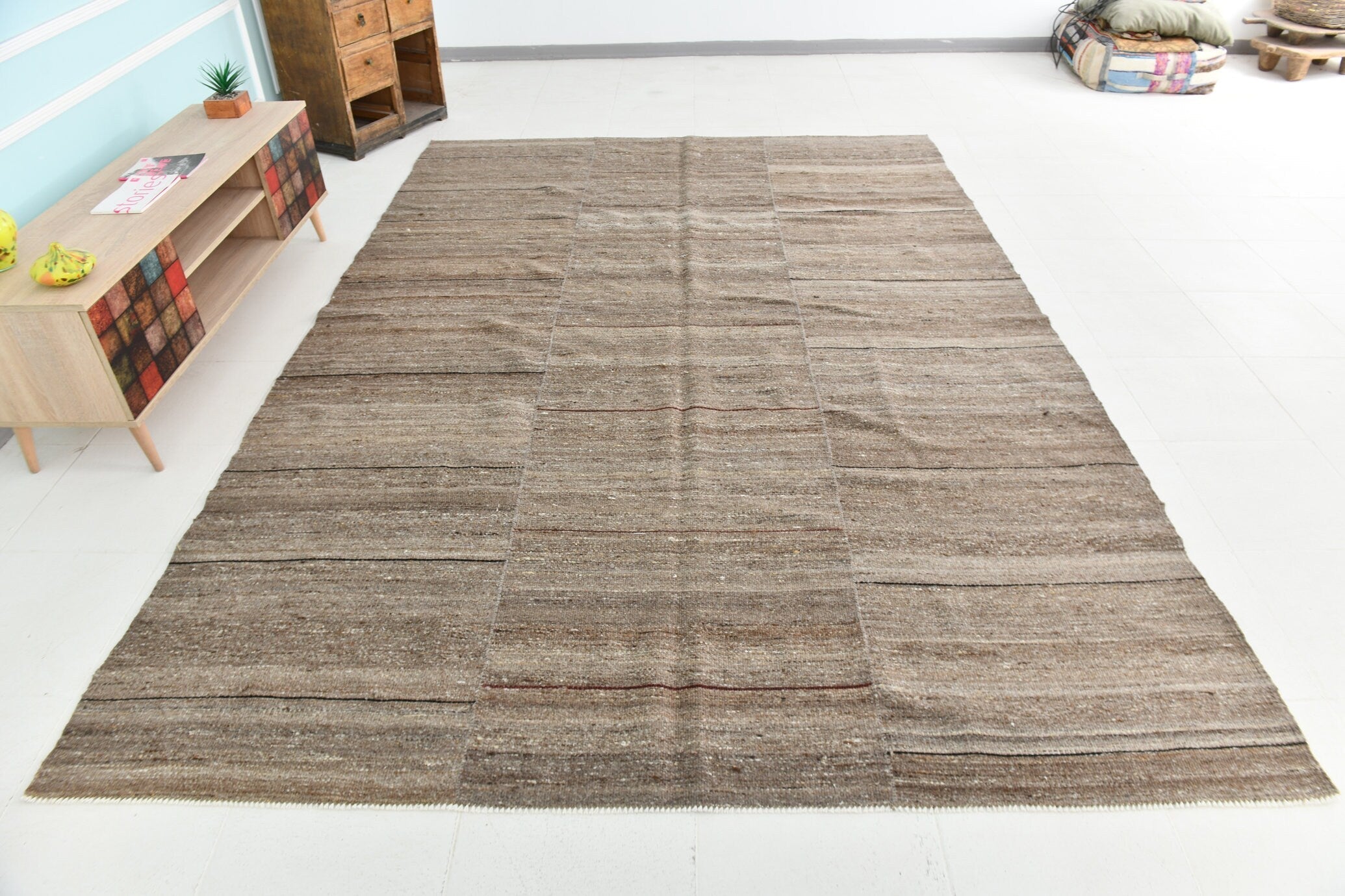 Turkish Kilim Ethnic Rug 10’10’ x 7’6’