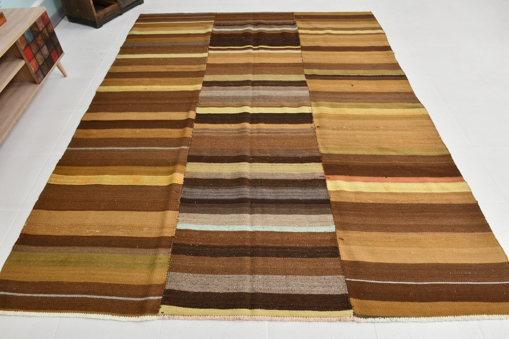 Turkish Kilim Ethnic Rug 9’4’ x 7’4’