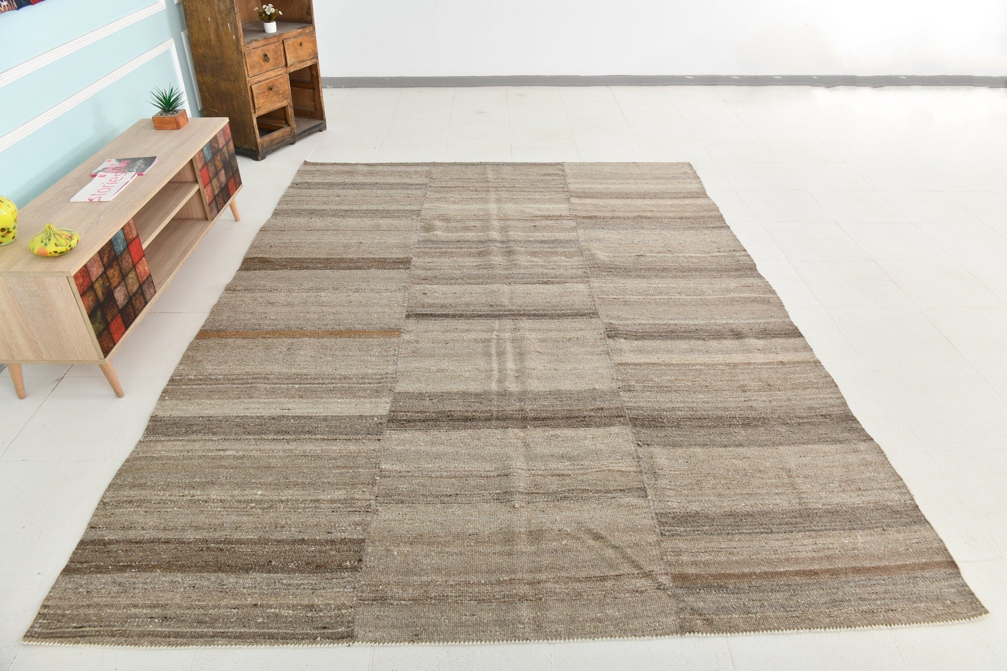 Turkish Kilim Ethnic Rug 9’9’ x 7’5’
