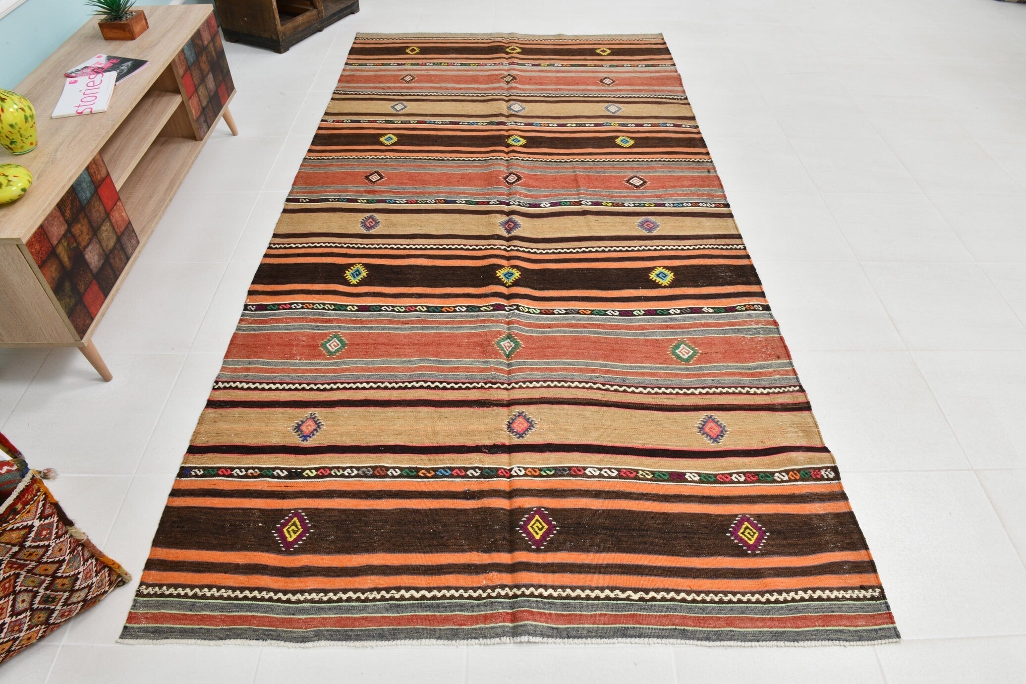 Turkish Kilim Old Rug 10’0’’ x 5’1’’