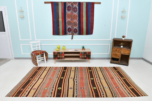 Turkish Kilim Old Rug 10’0’’ x 5’1’’
