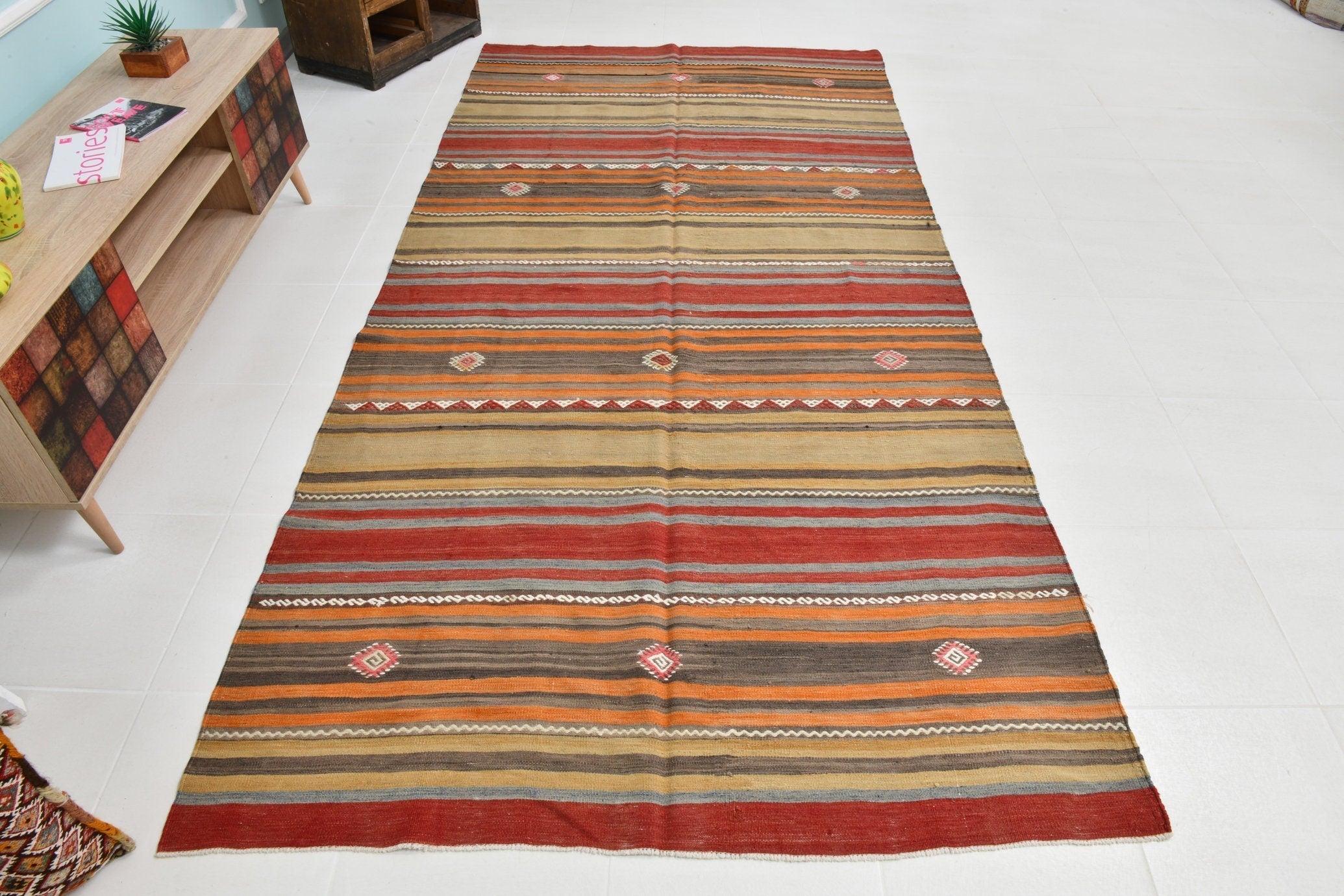 Turkish Kilim Old Rug 10’1’’ x 4’12’’