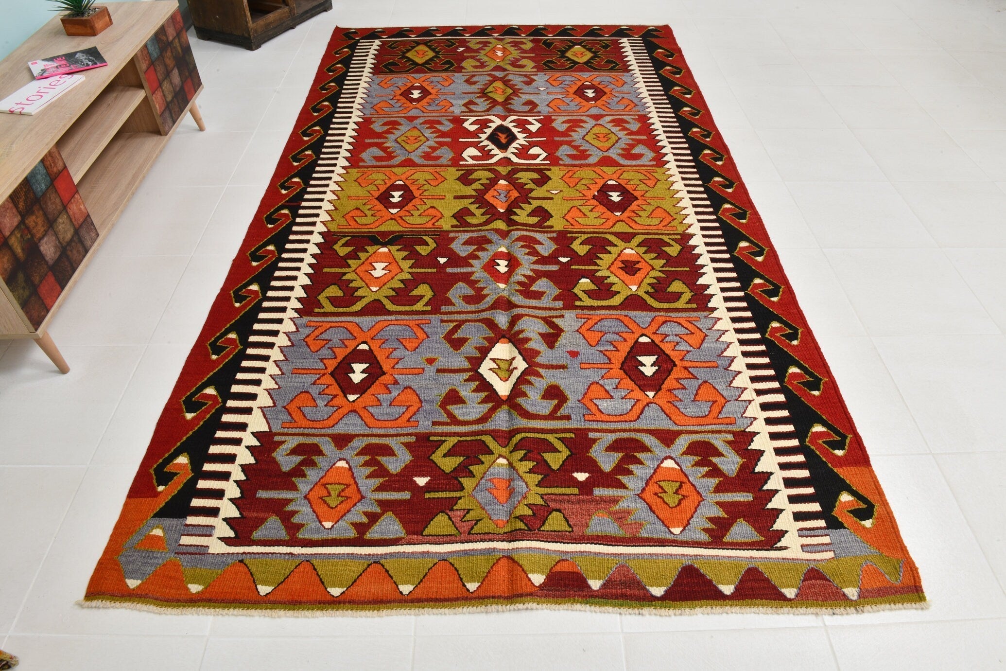 Turkish Kilim Old Rug 10’1’ x 5’8’