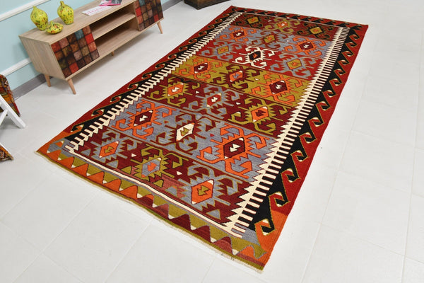 Turkish Kilim Old Rug 10’1’ x 5’8’