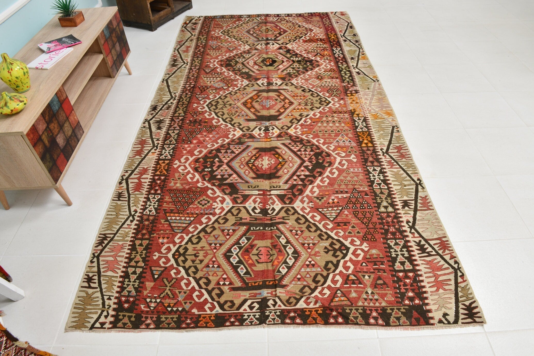 Turkish Kilim Old Rug 10’2’’ x 5’3’’