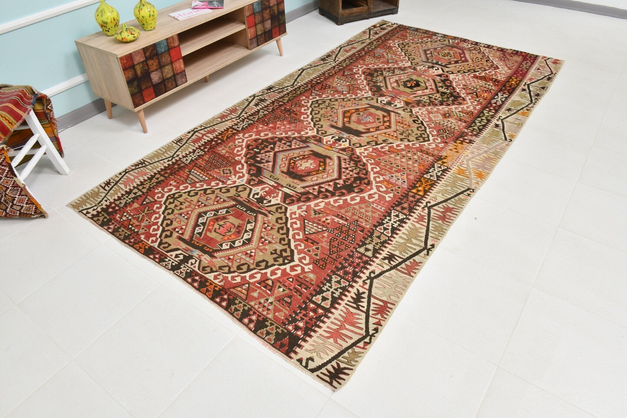 Turkish Kilim Old Rug 10’2’’ x 5’3’’