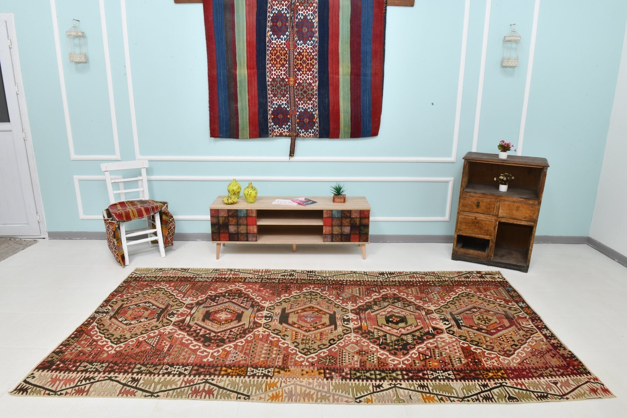 Turkish Kilim Old Rug 10’2’’ x 5’3’’