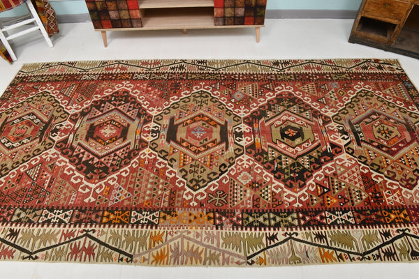 Turkish Kilim Old Rug 10’2’’ x 5’3’’