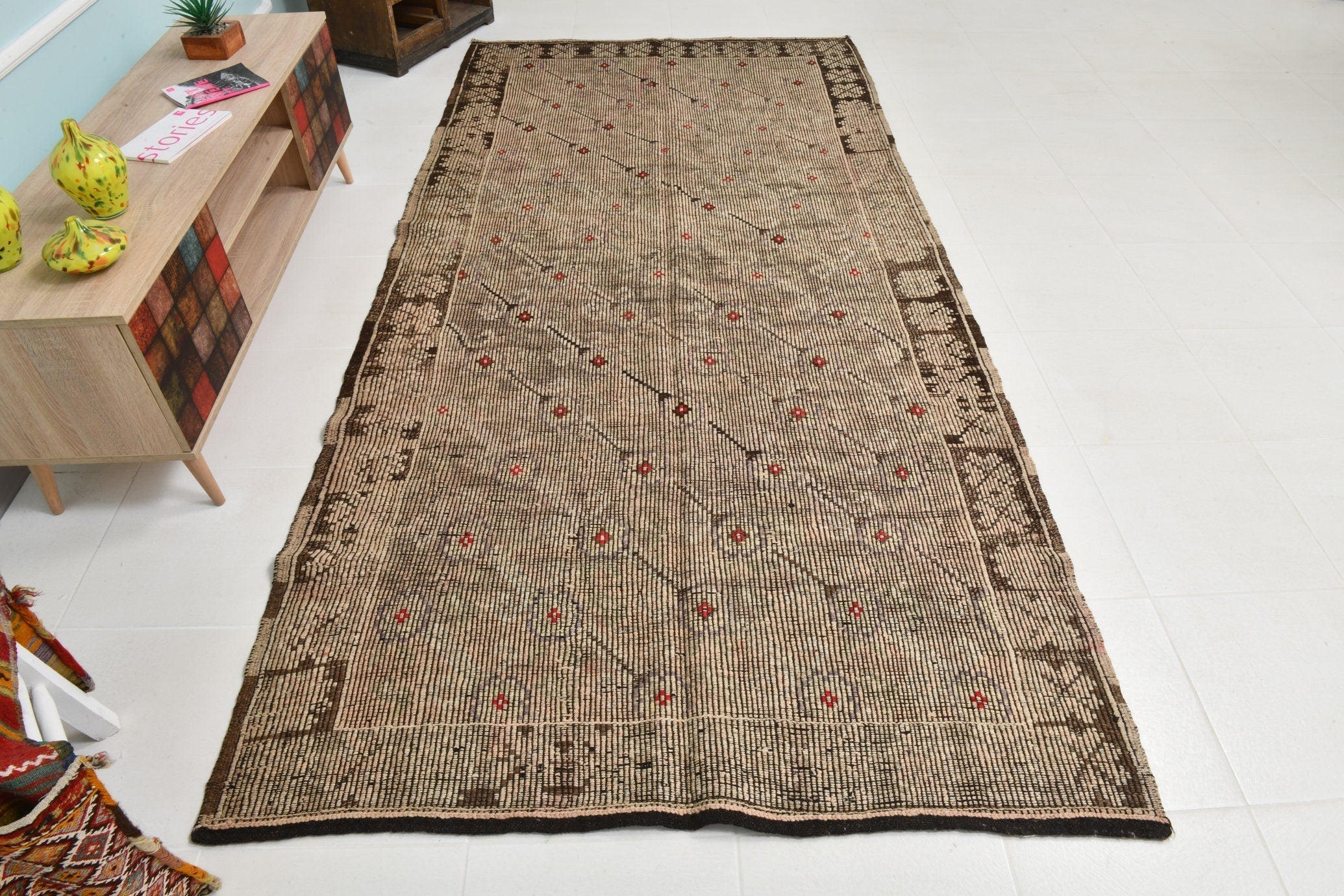 Turkish Kilim Old Rug 10’4’’ x 5’0’’
