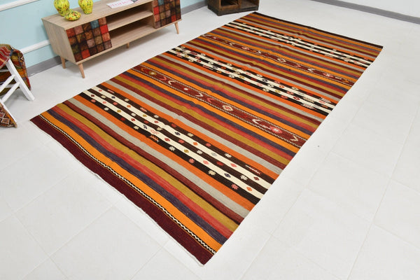 Turkish Kilim Old Rug 10’6’’ x 5’10’’