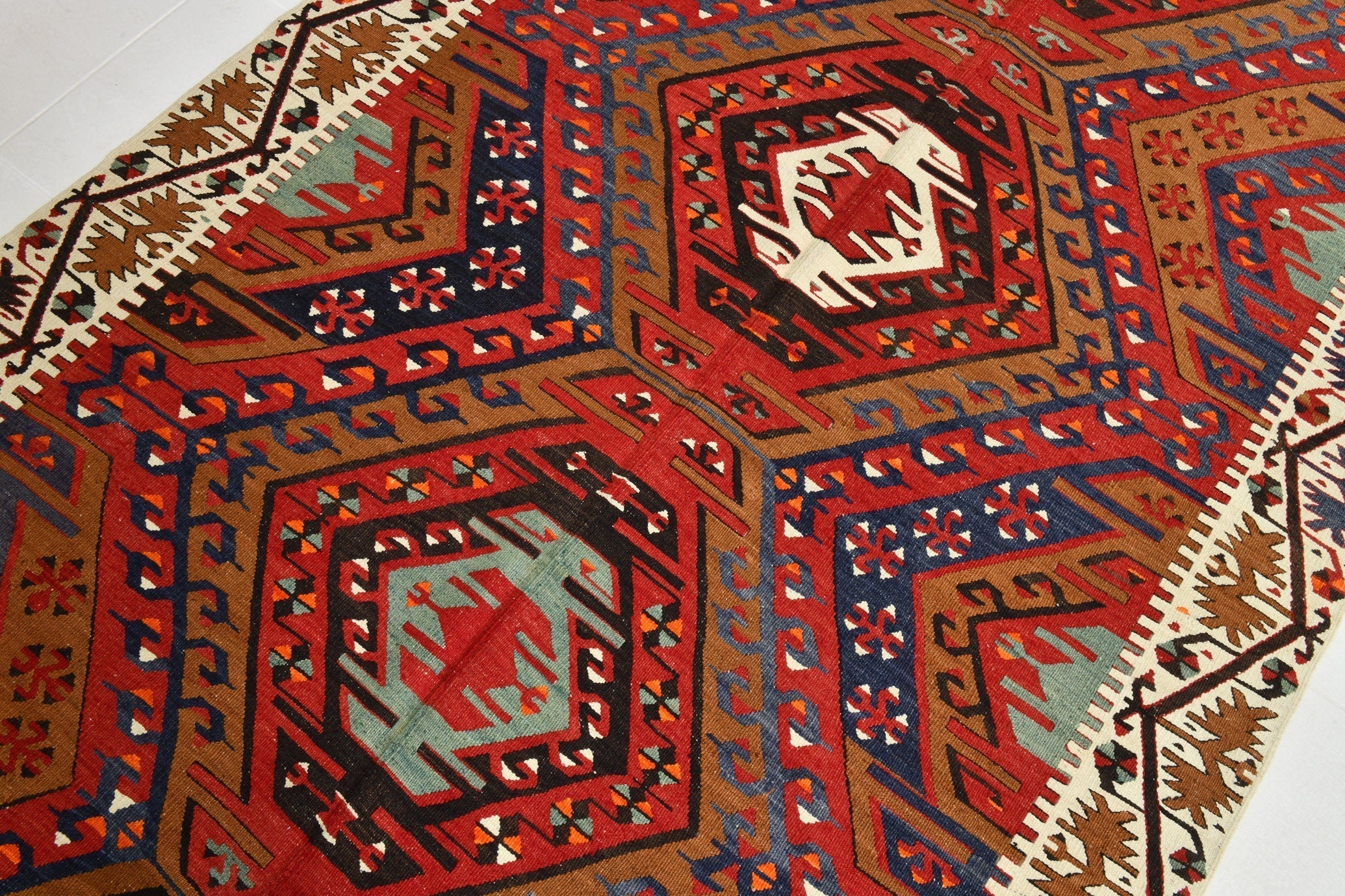 Turkish Kilim Old Rug 10’7’ x 5’1’