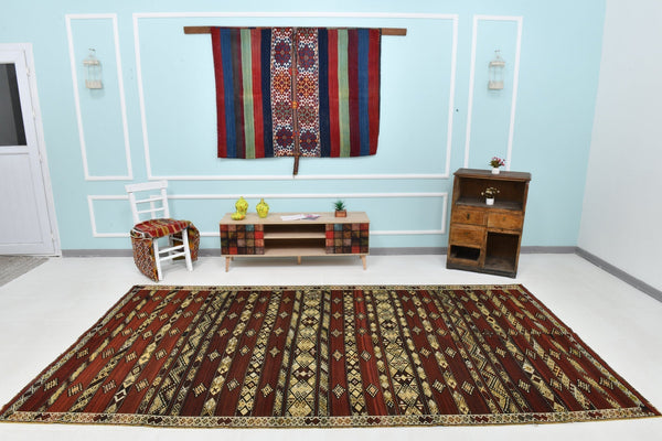 Turkish Kilim Old Rug 11’1’ x 5’12’