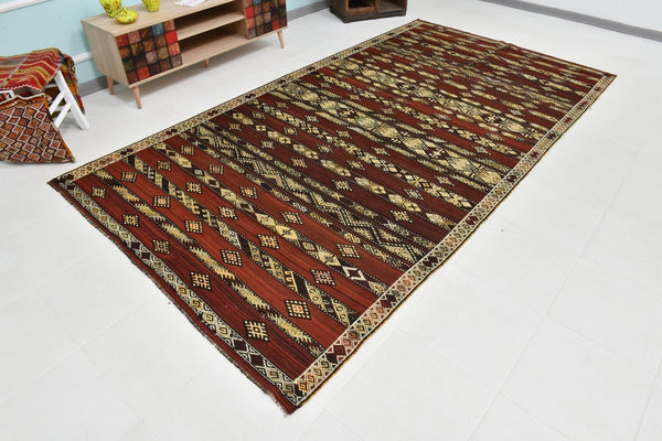 Turkish Kilim Old Rug 11’1’ x 5’12’