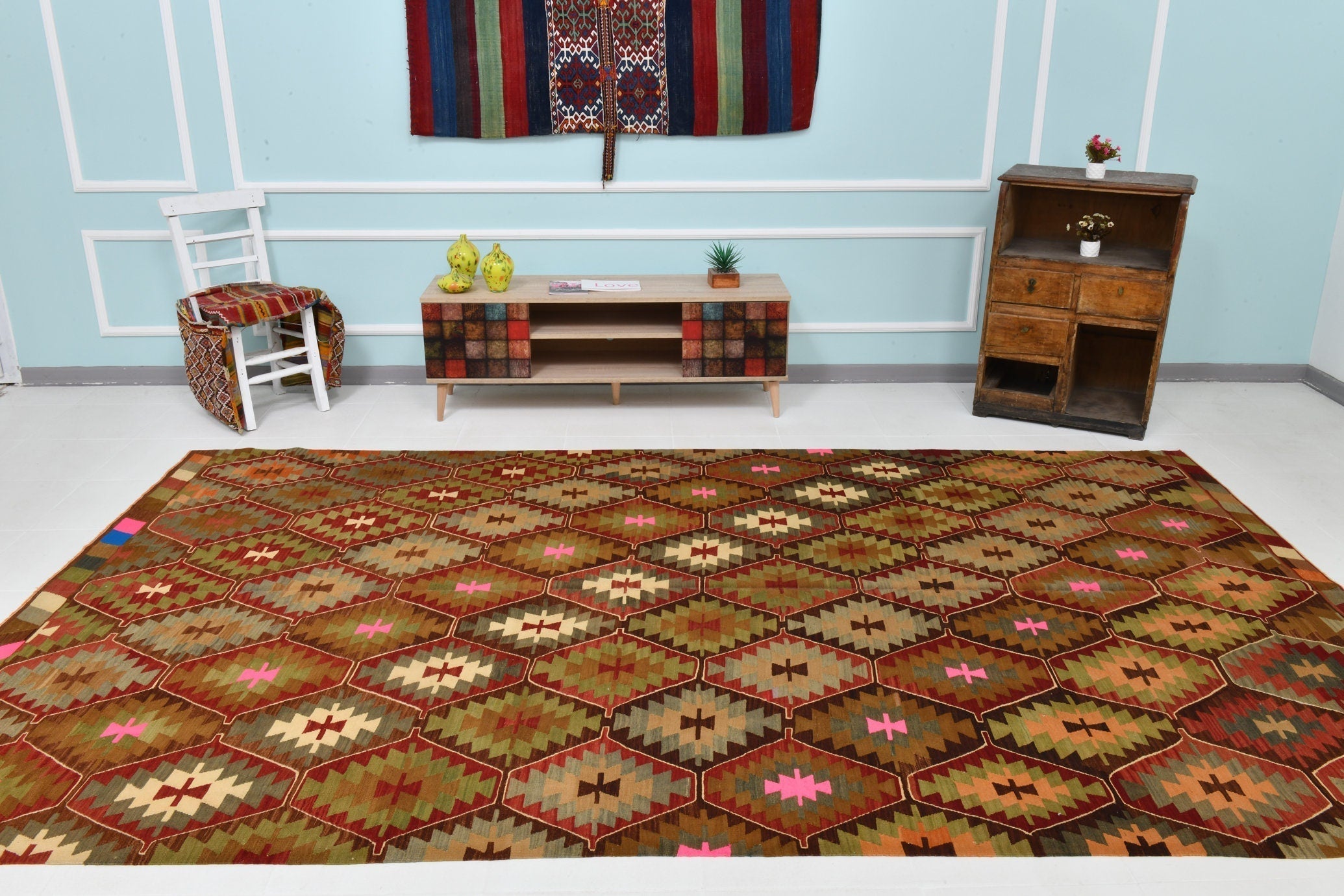 Turkish Kilim Old Rug 11’10’’ x 7’0’’