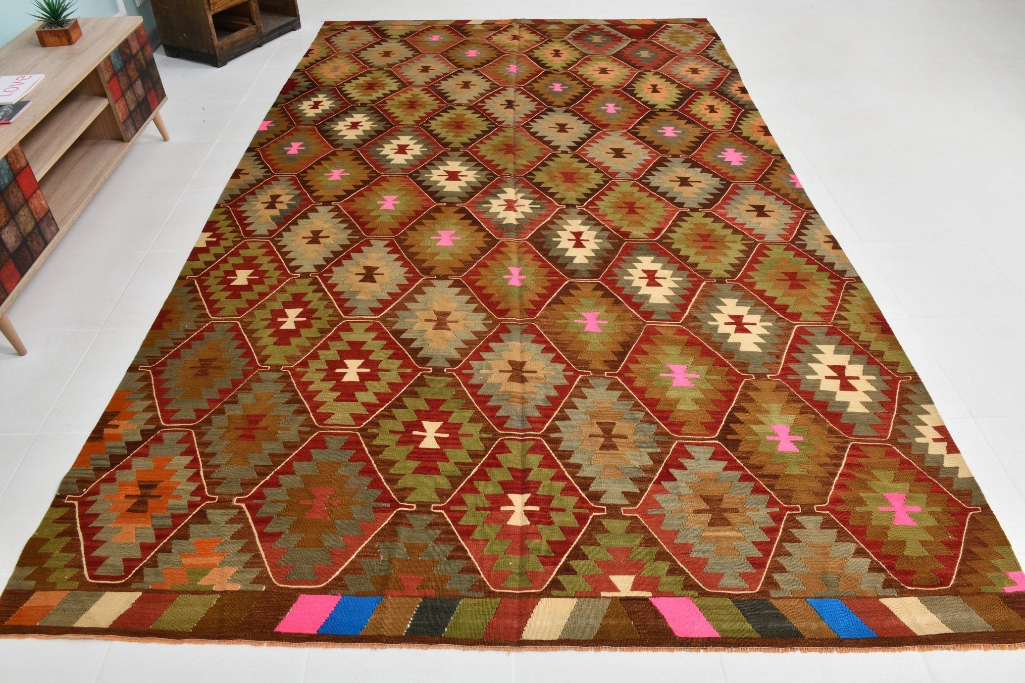 Turkish Kilim Old Rug 11’10’’ x 7’0’’