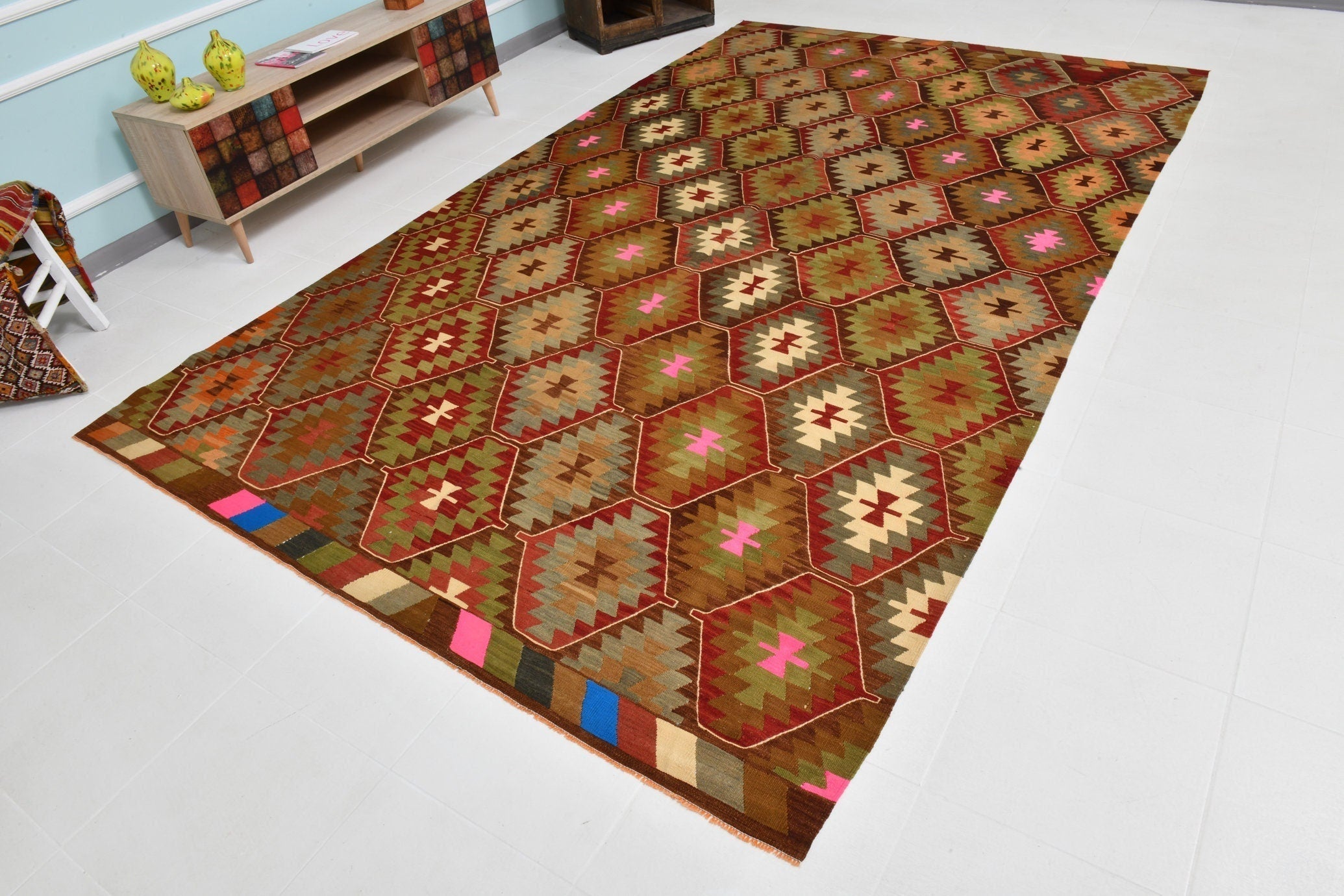 Turkish Kilim Old Rug 11’10’’ x 7’0’’