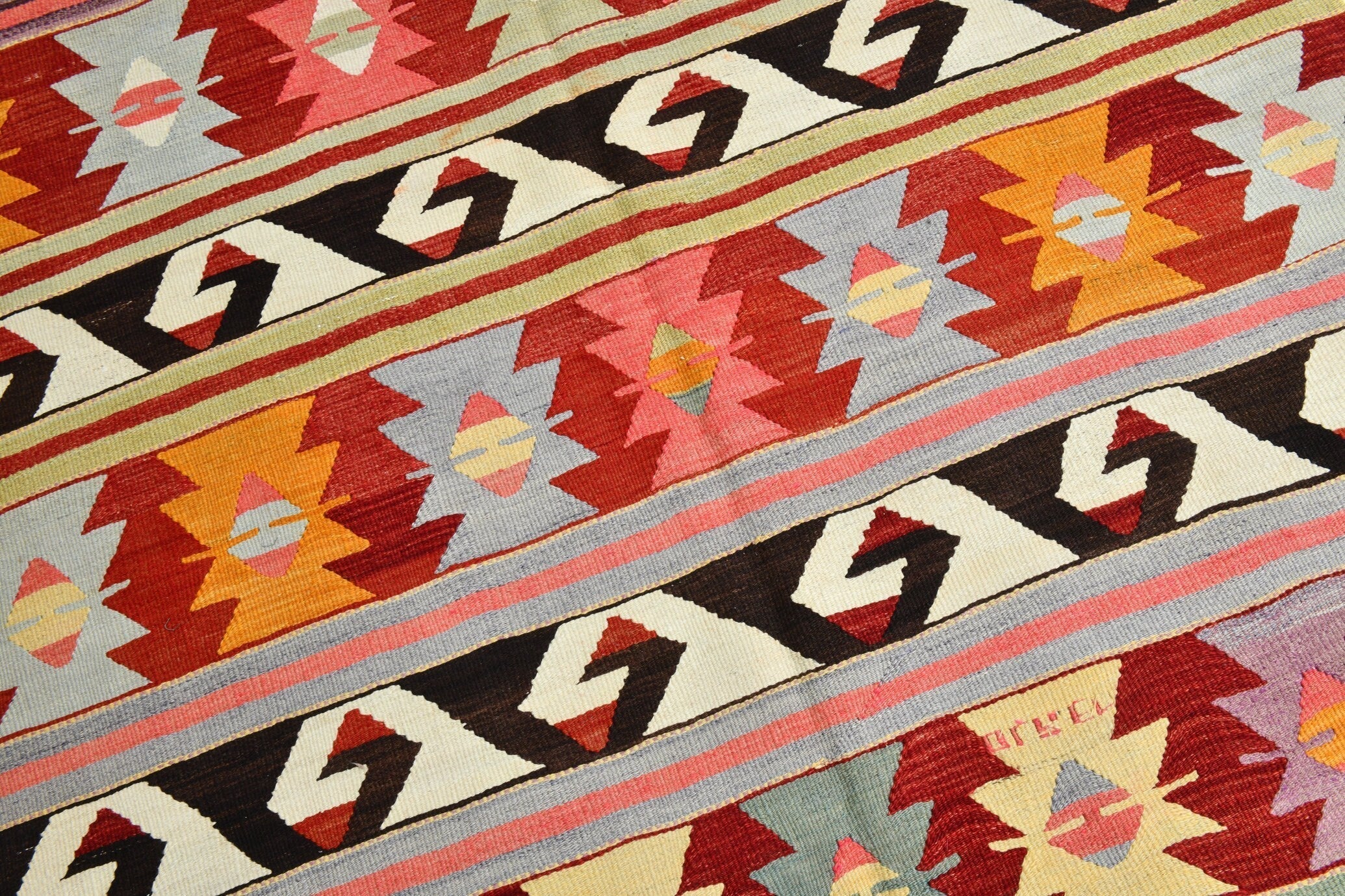 Turkish Kilim Old Rug 11’2’ x 5’7’