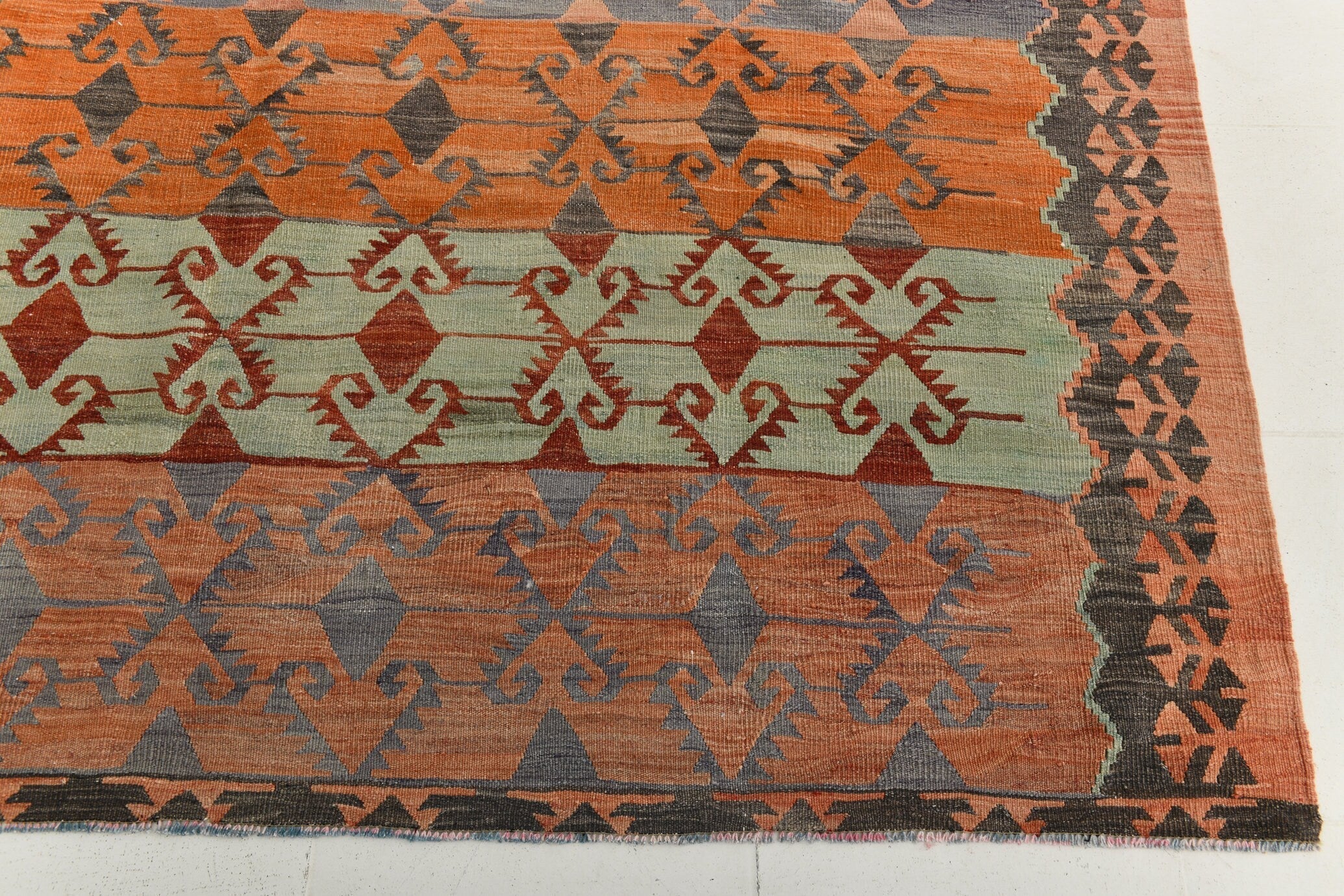 Turkish Kilim Old Rug 11’2’ x 7’1’