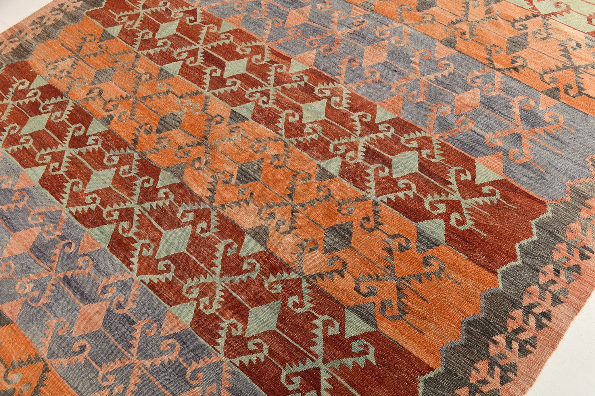 Turkish Kilim Old Rug 11’2’ x 7’1’