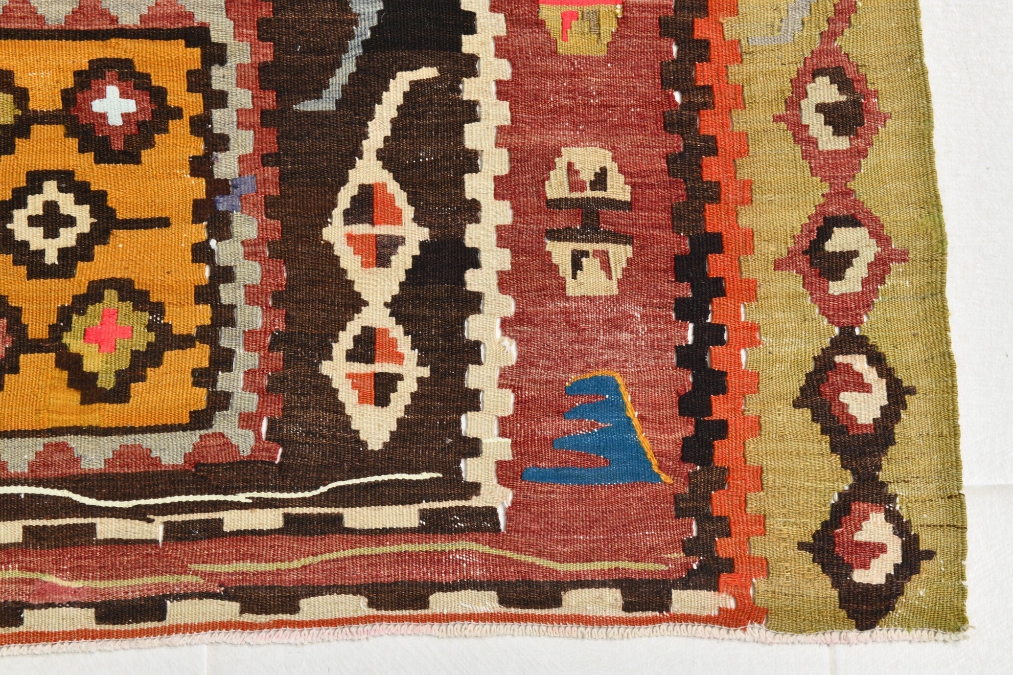 Turkish Kilim Old Rug 11’5’ x 5’4’