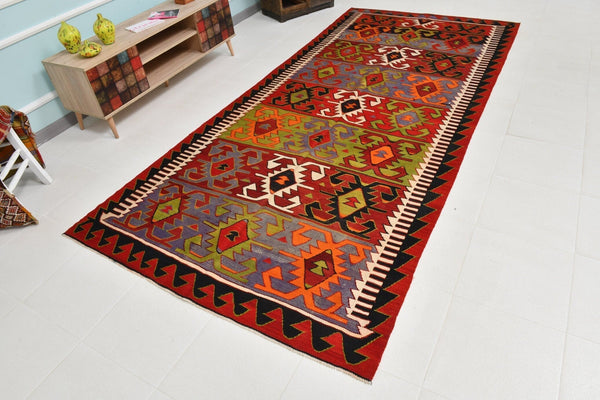Turkish Kilim Old Rug 11’6’ x 5’3’