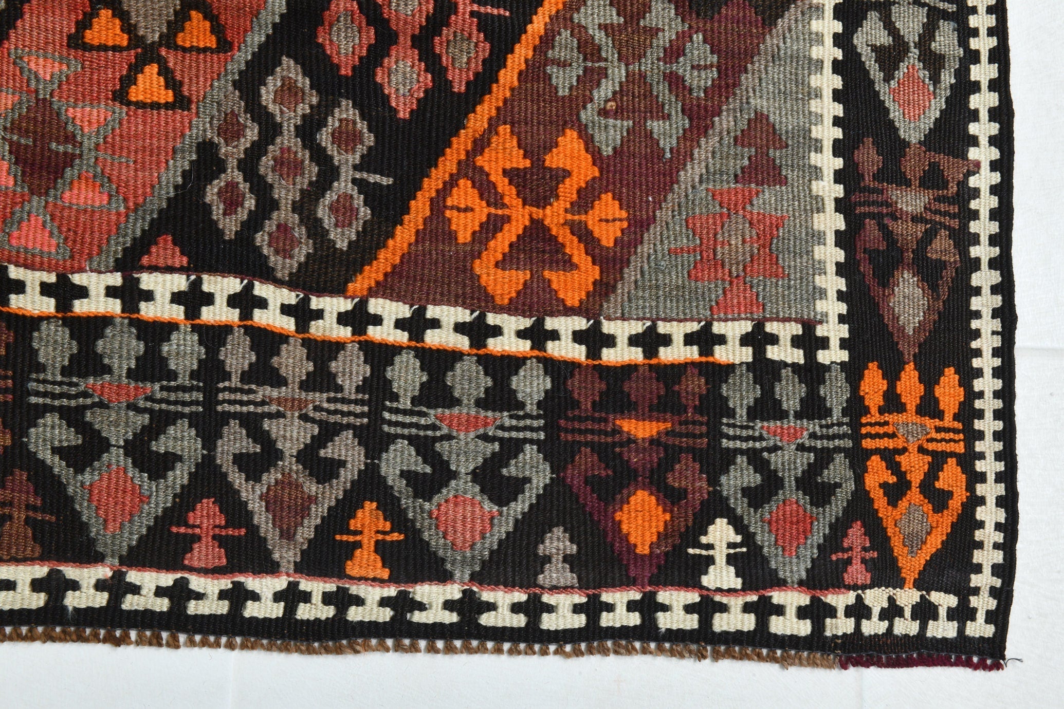 Turkish Kilim Old Rug 12’10’ x 5’1’