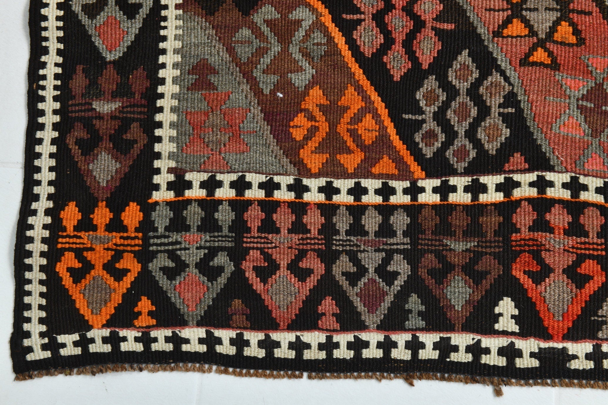 Turkish Kilim Old Rug 12’10’ x 5’1’