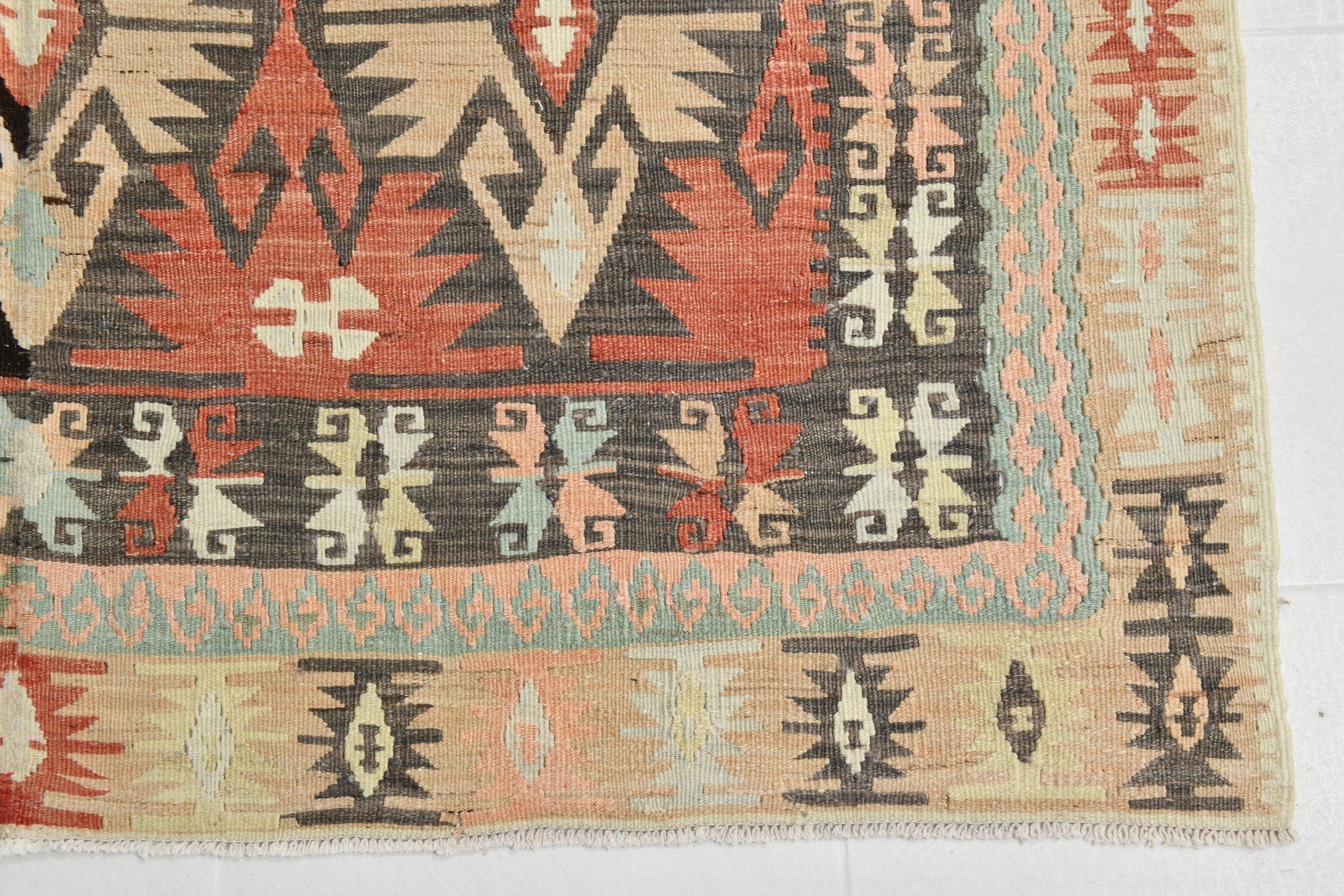 Turkish Kilim Old Rug 12’4’’ x 5’9’’