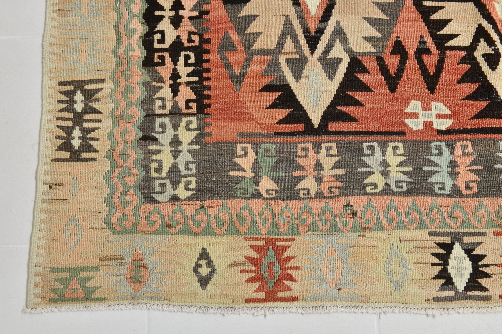 Turkish Kilim Old Rug 12’4’’ x 5’9’’