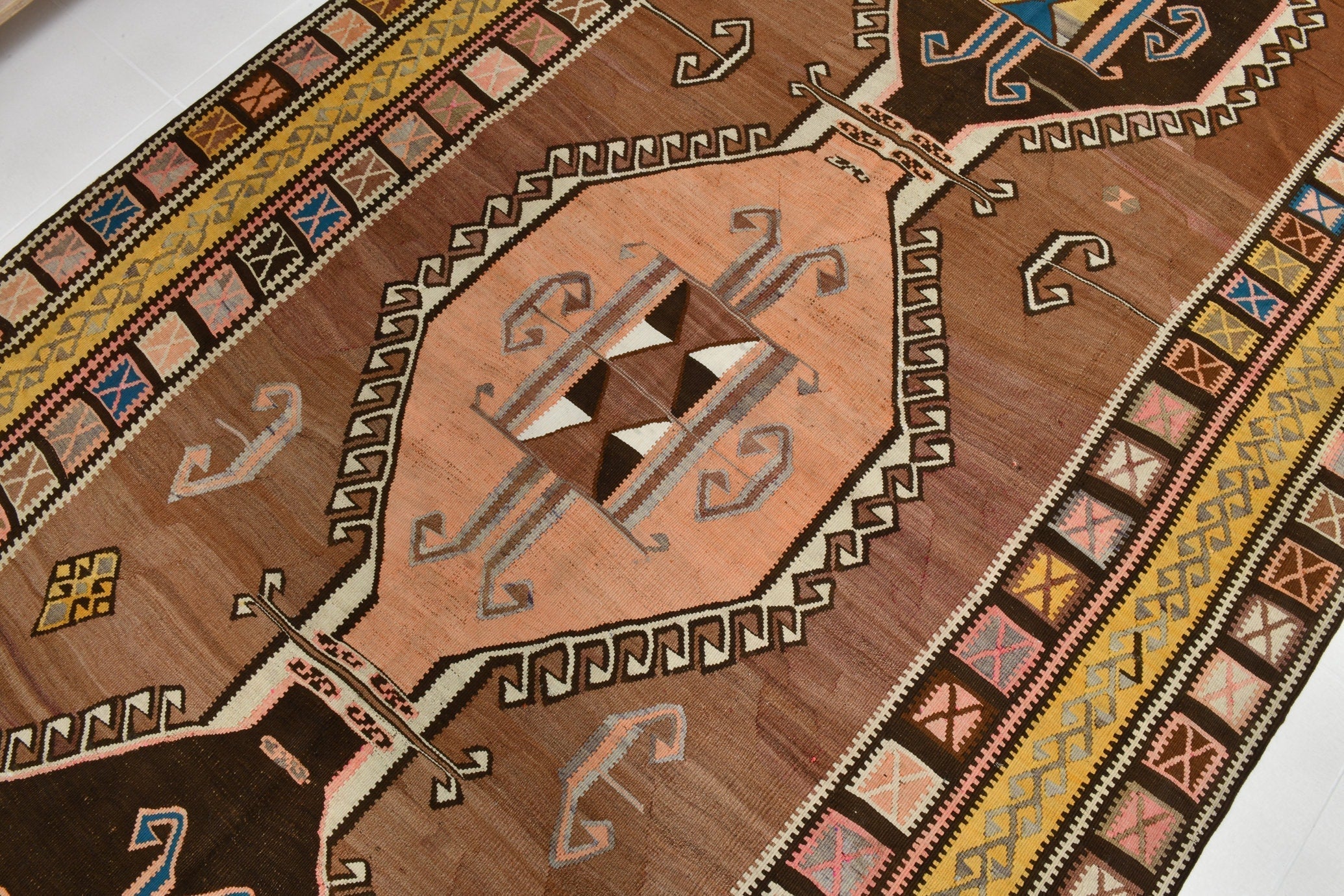 Turkish Kilim Old Rug 12’8’’ x 6’1’’
