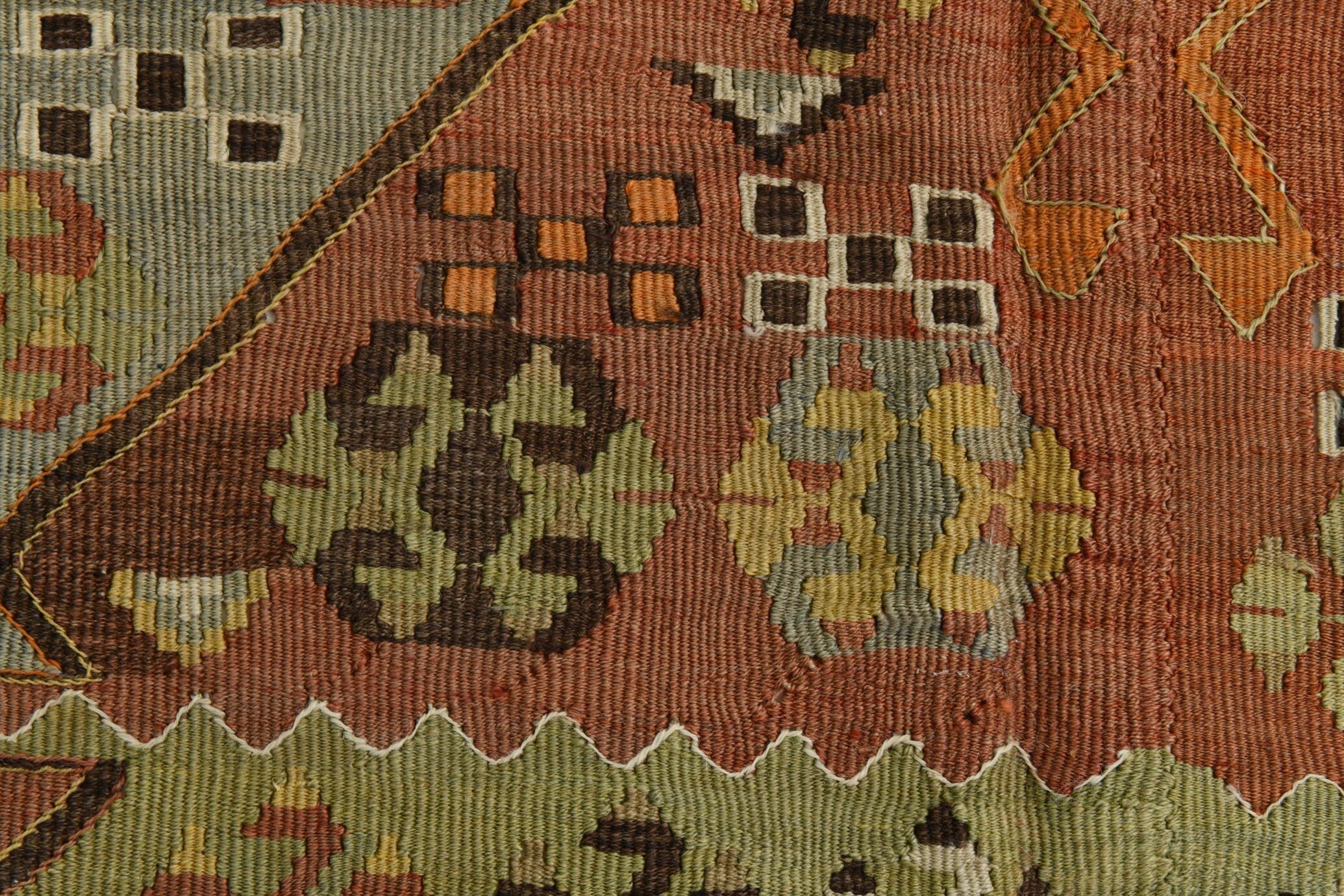Turkish Kilim Old Rug 13’2’ x 5’9’