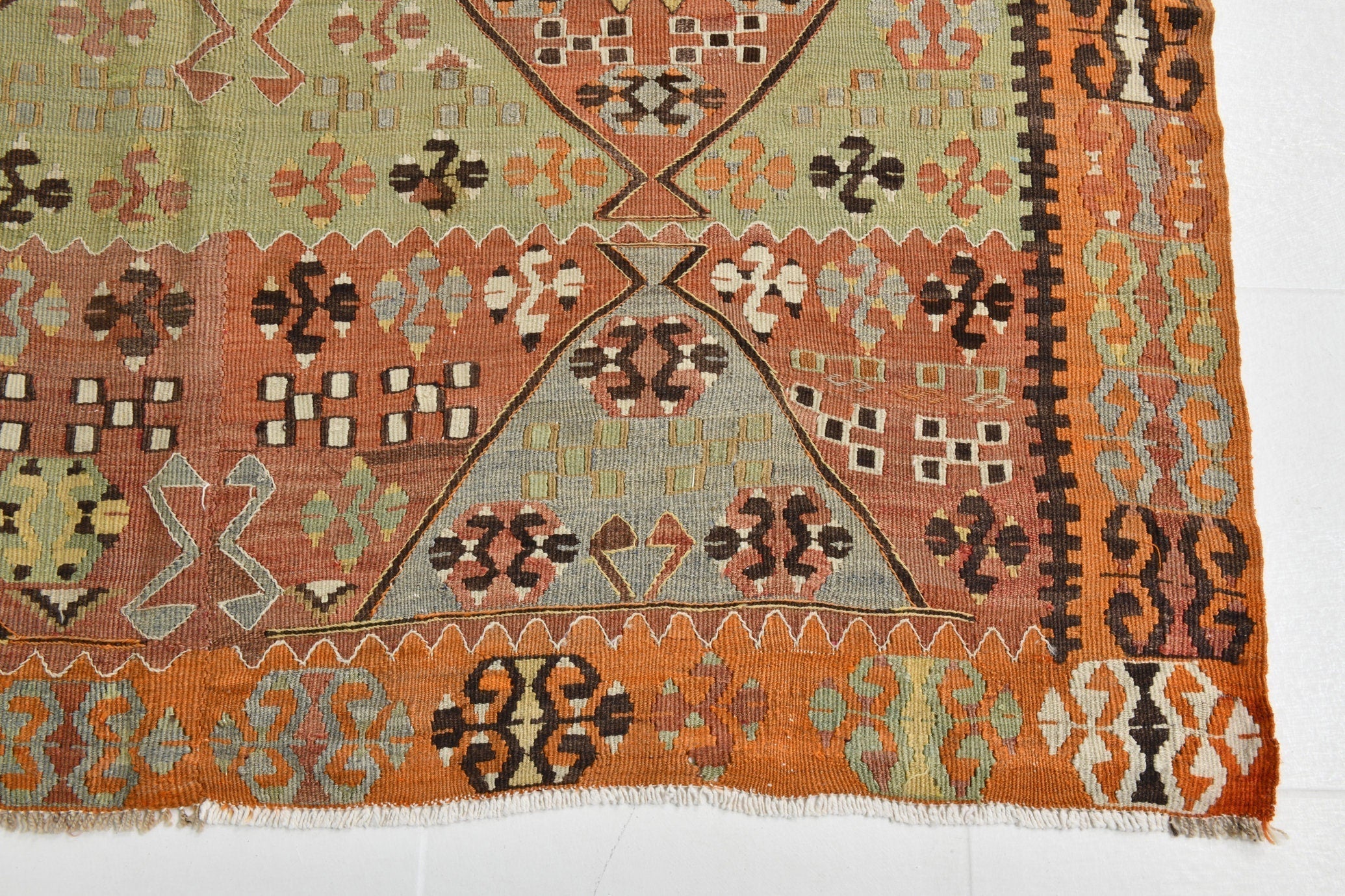 Turkish Kilim Old Rug 13’2’ x 5’9’