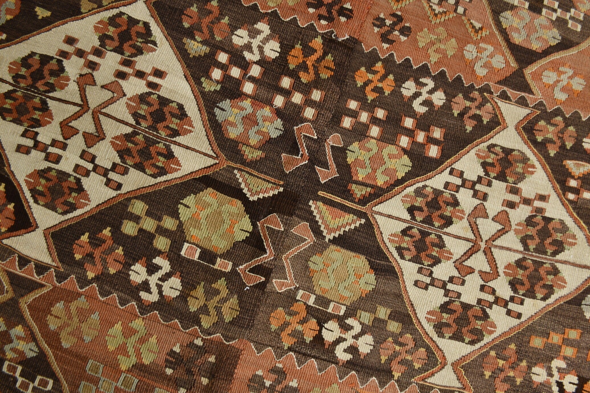 Turkish Kilim Old Rug 13’2’ x 5’9’
