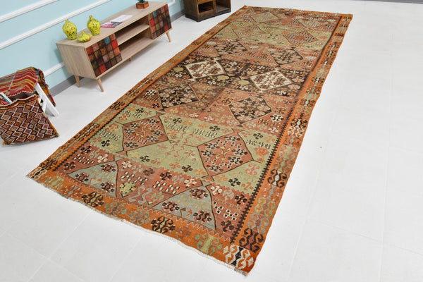 Turkish Kilim Old Rug 13’2’ x 5’9’