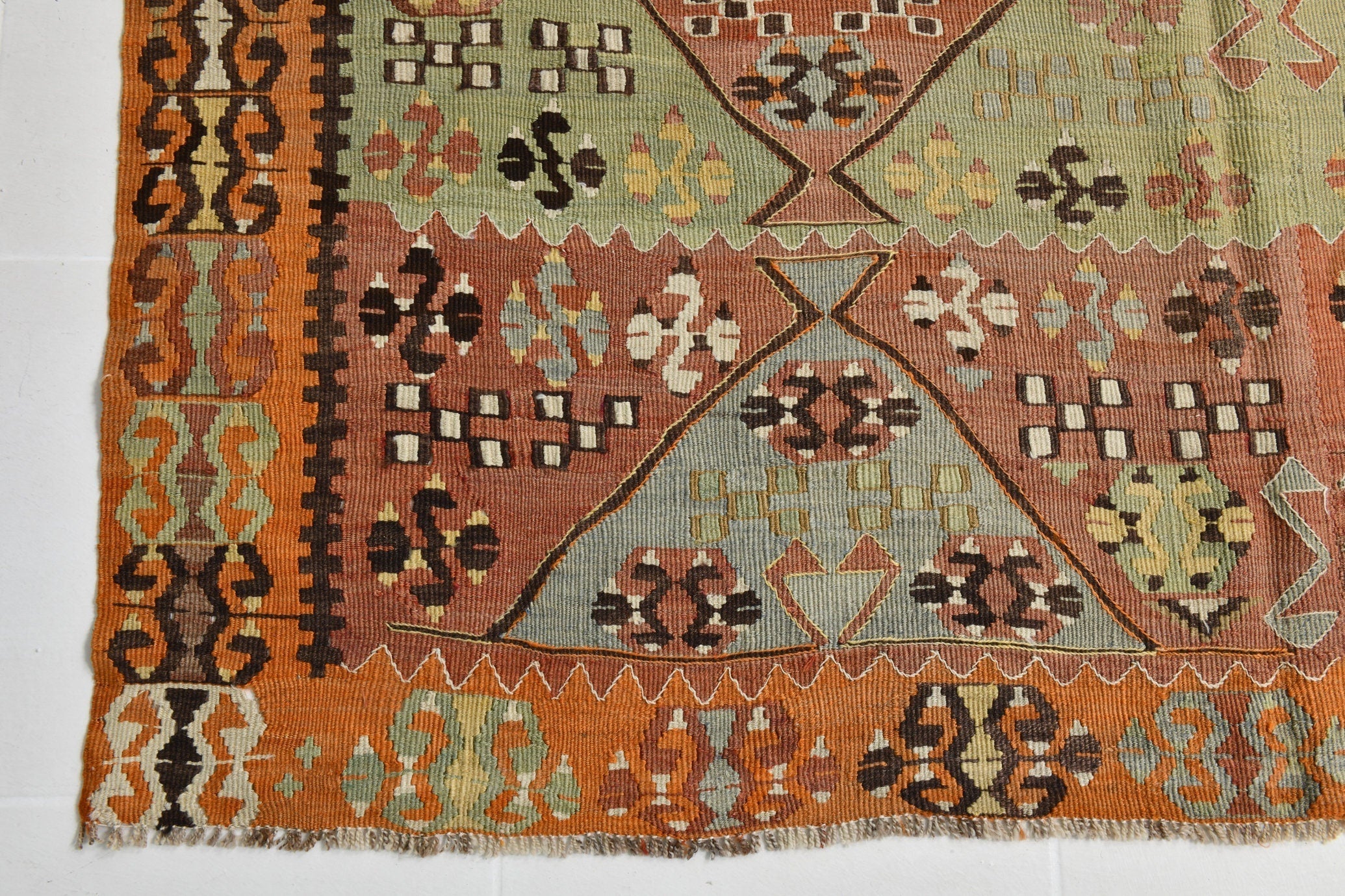 Turkish Kilim Old Rug 13’2’ x 5’9’