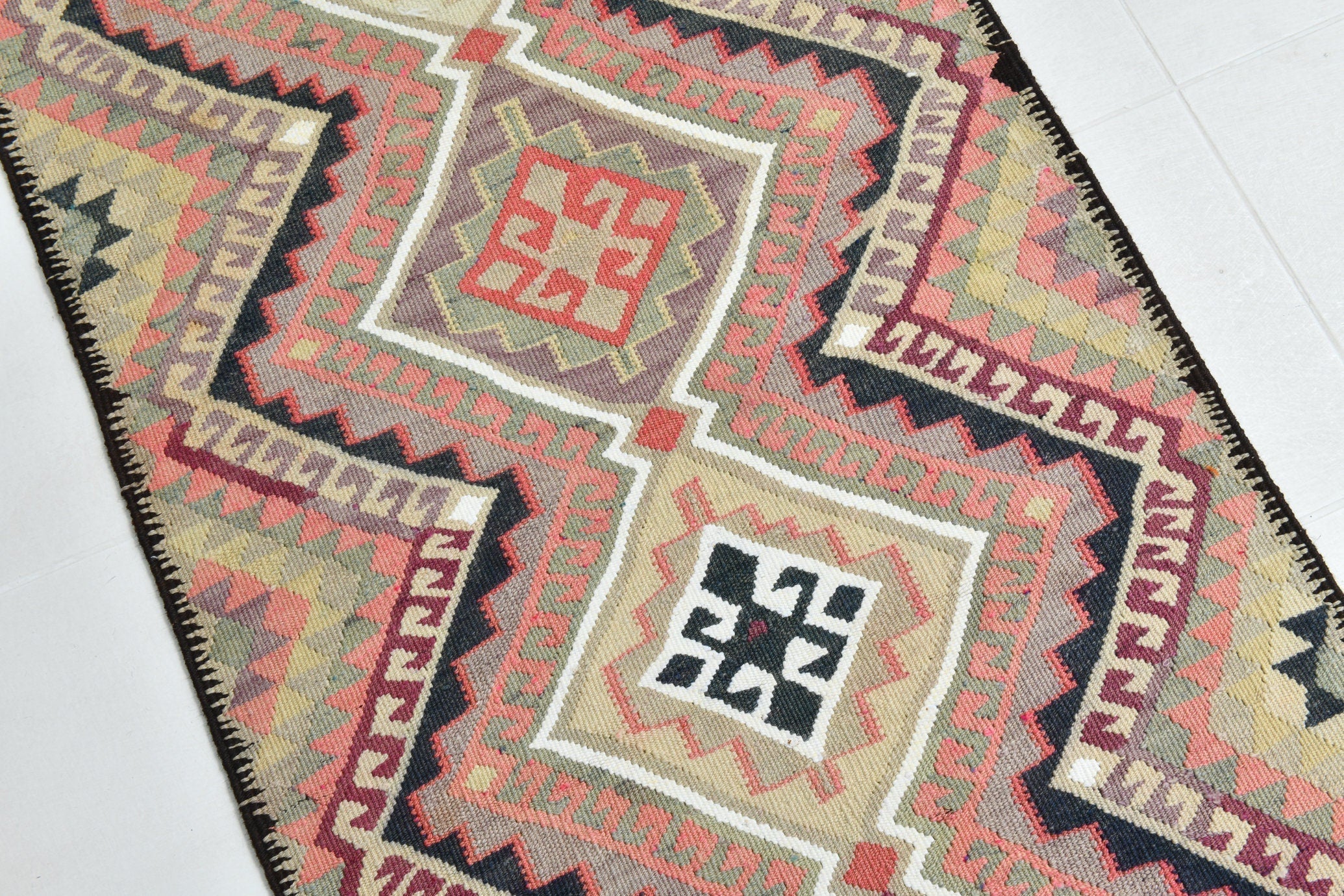 Turkish Kilim Old Rug 2’11’ x 14’0’