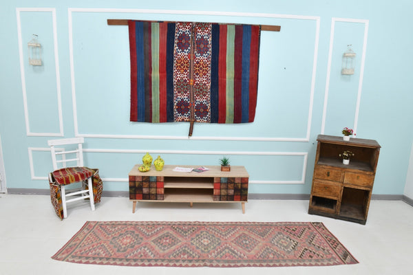 Turkish Kilim Old Rug 2’7’ x 8’11’