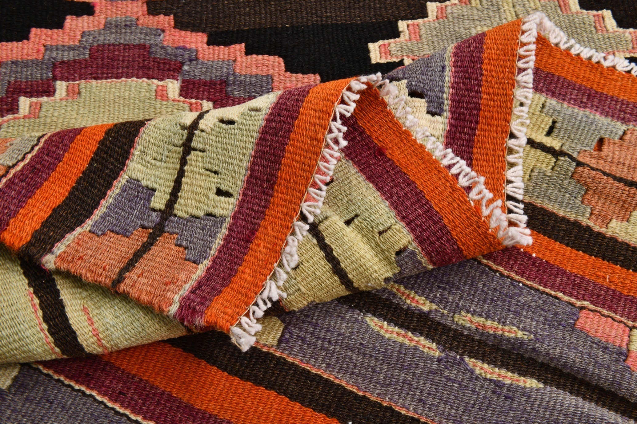 Turkish Kilim Old Rug 2’8’ x 13’4’