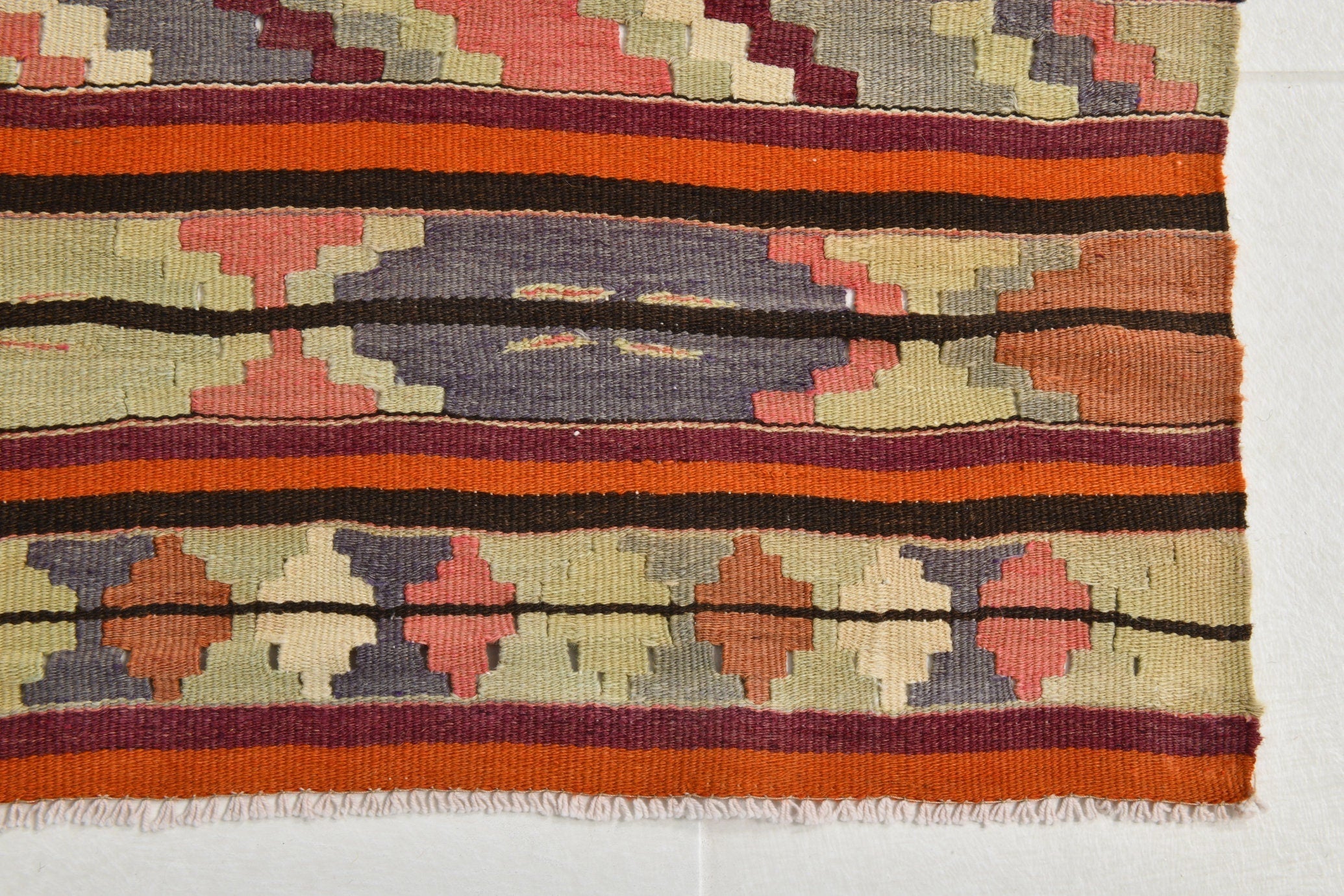 Turkish Kilim Old Rug 2’8’ x 13’4’