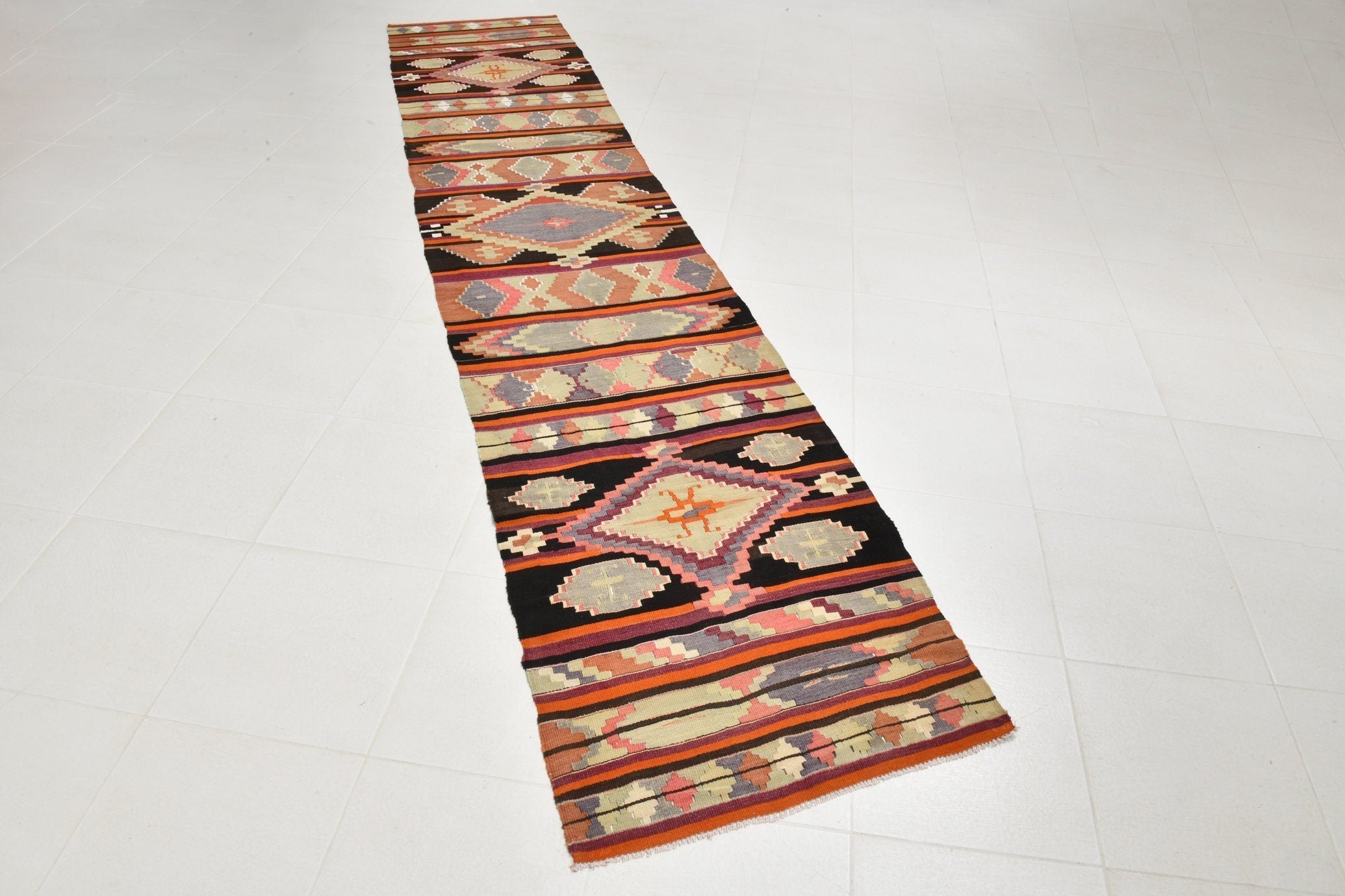 Turkish Kilim Old Rug 2’8’ x 13’4’