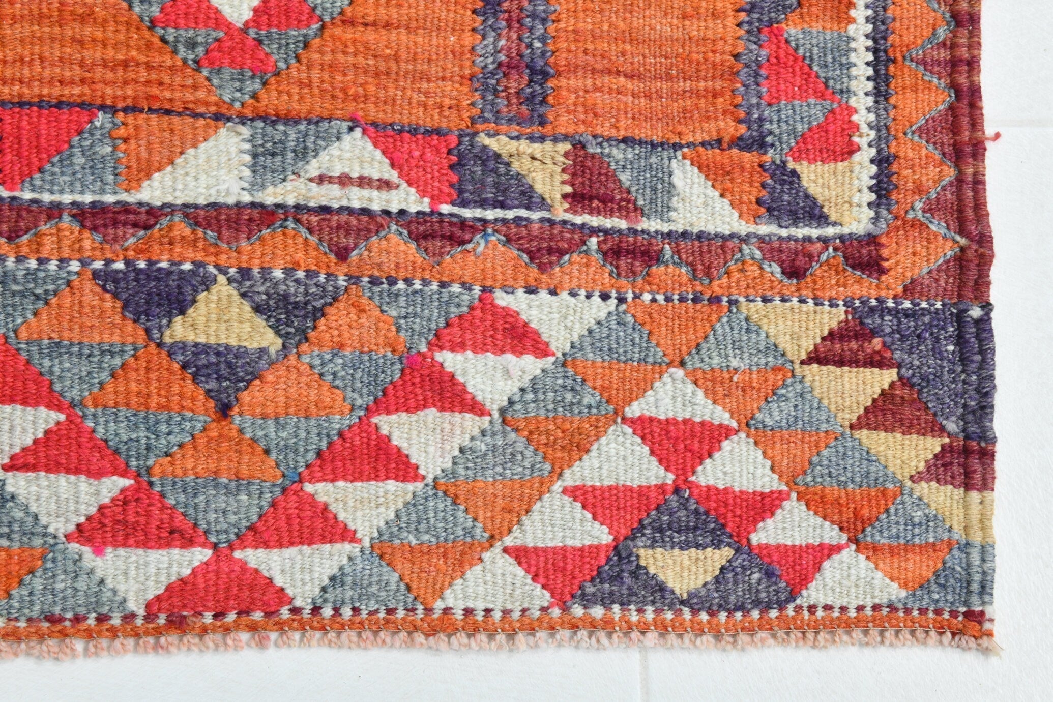 Turkish Kilim Old Rug 3’1’ x 9’10’
