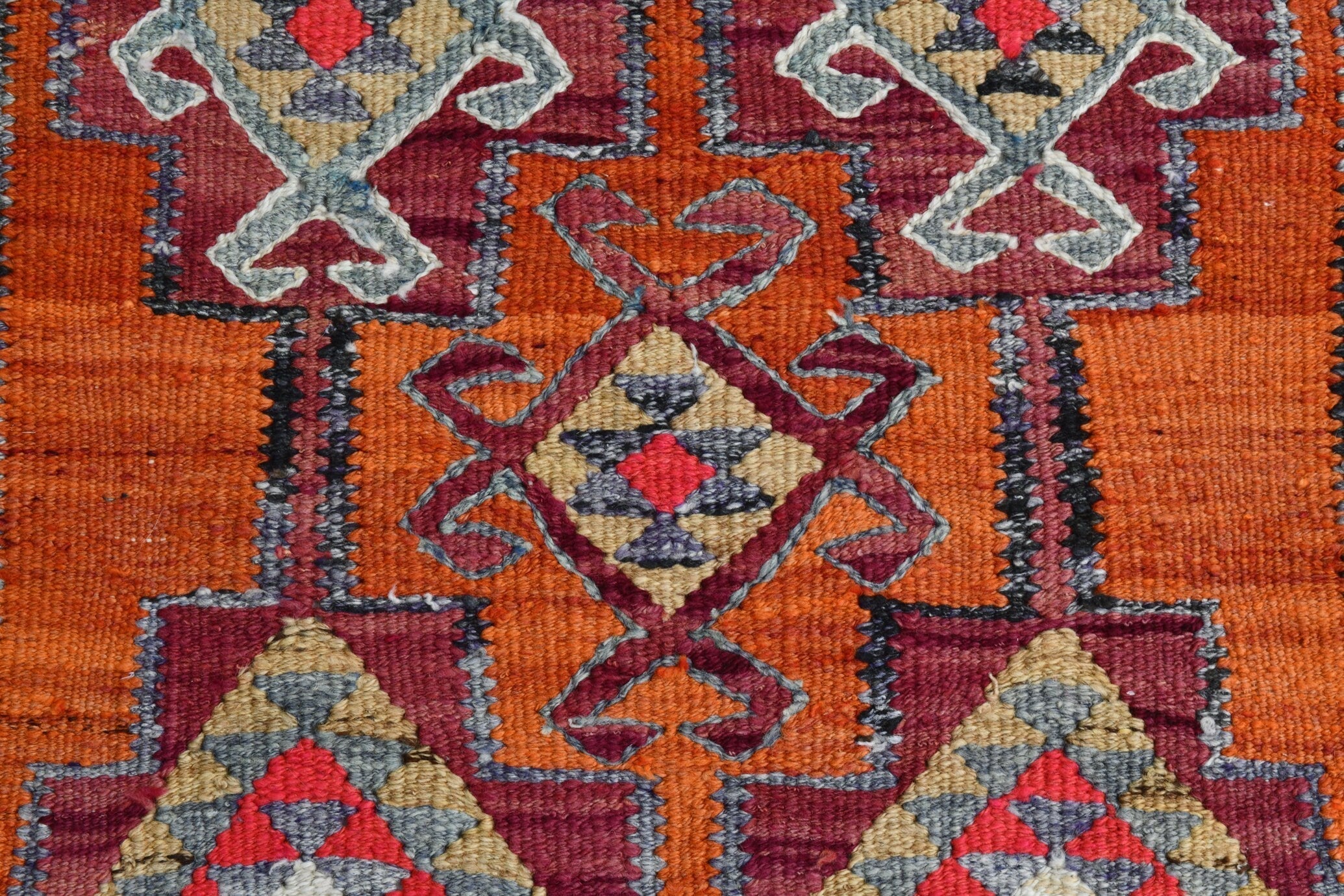Turkish Kilim Old Rug 3’1’ x 9’10’