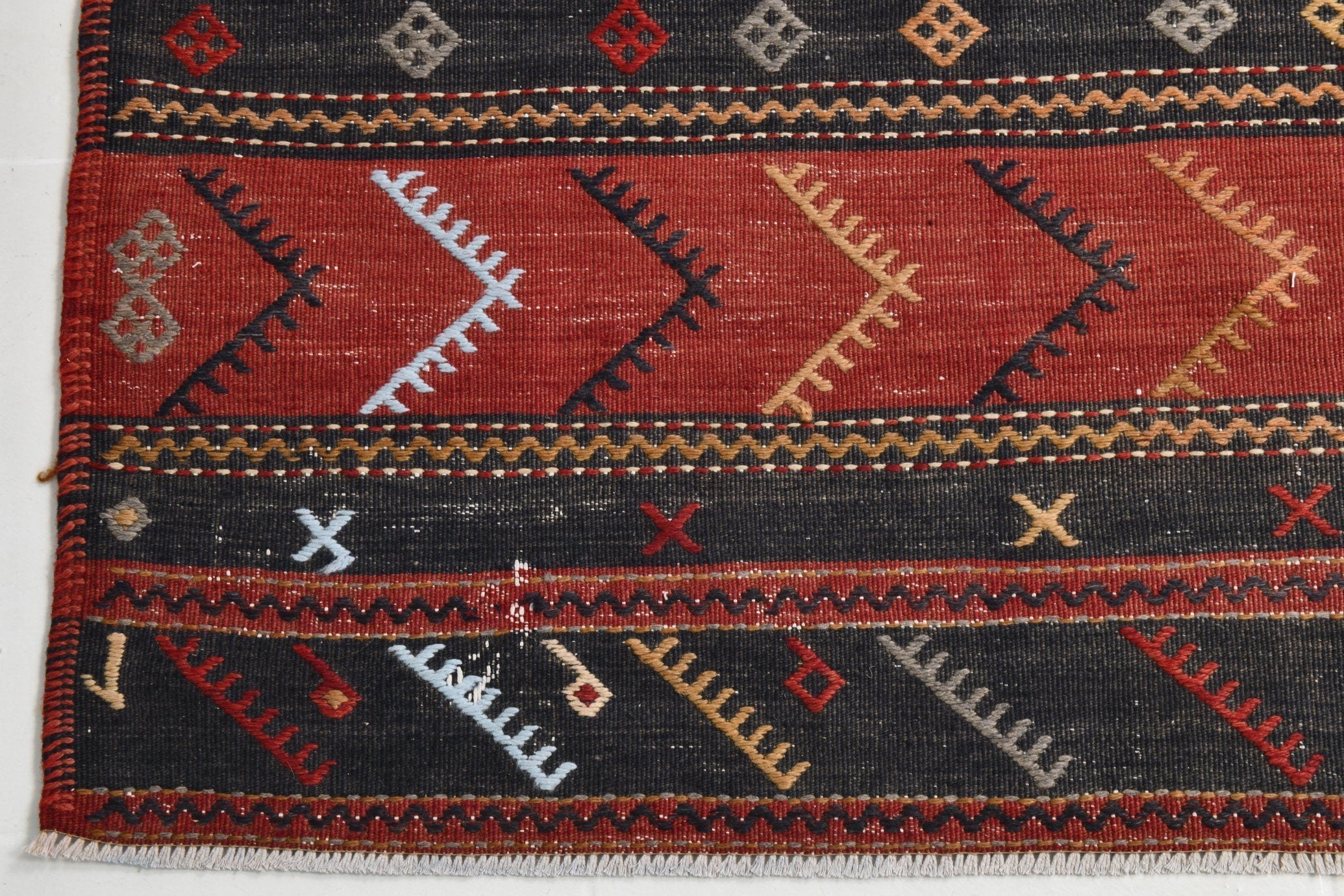 Turkish Kilim Old Rug 4’1’’ x 12’6’’