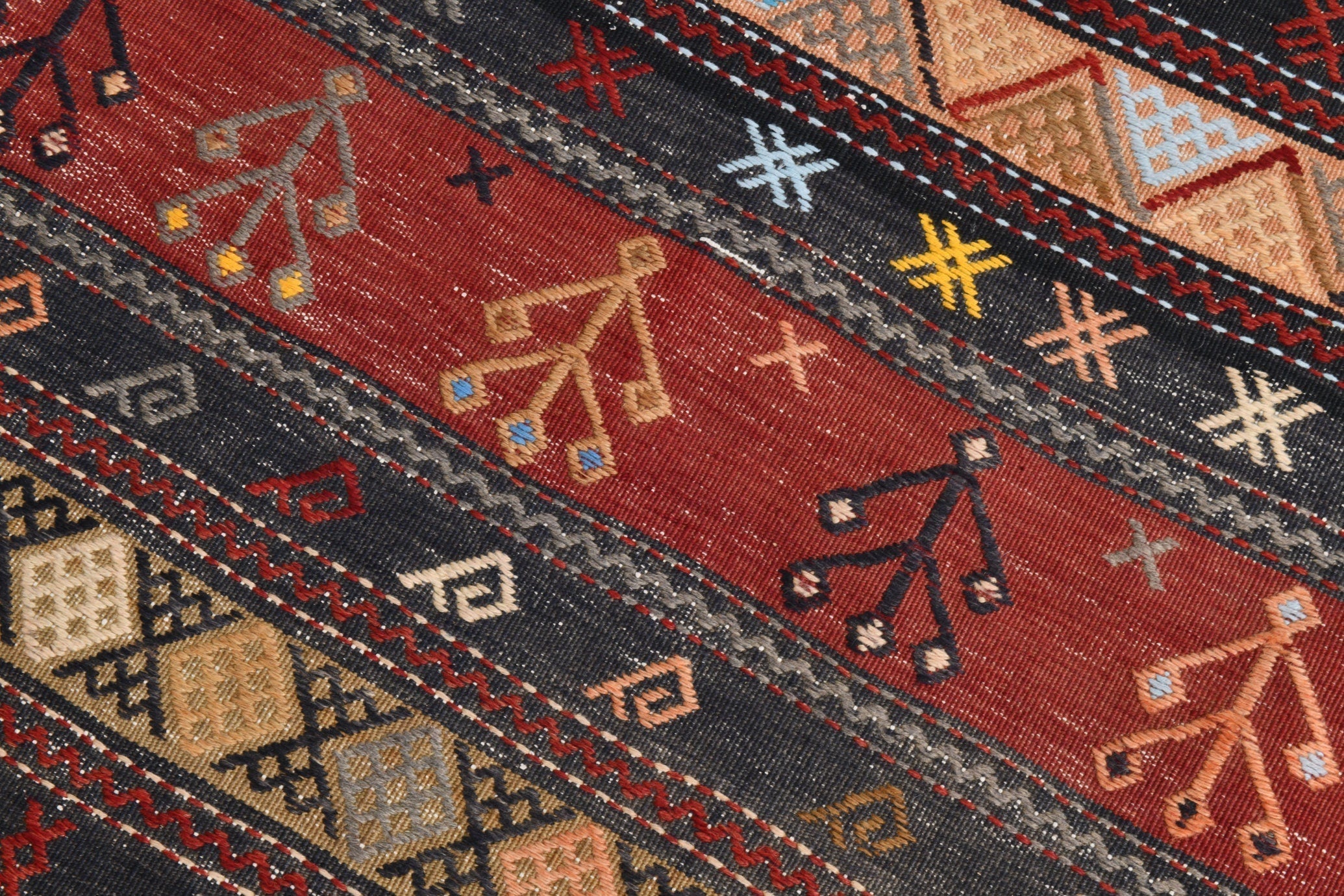Turkish Kilim Old Rug 4’1’’ x 12’6’’